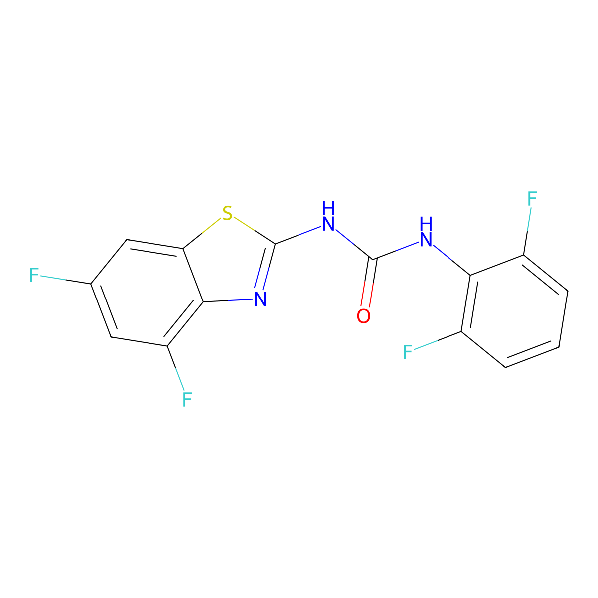 1-(4,6-Difluorobenzo[d]thiazol-2-yl)-3-(2,6-difluorophenyl)urea molecular structure, CAS 1206986-74-4