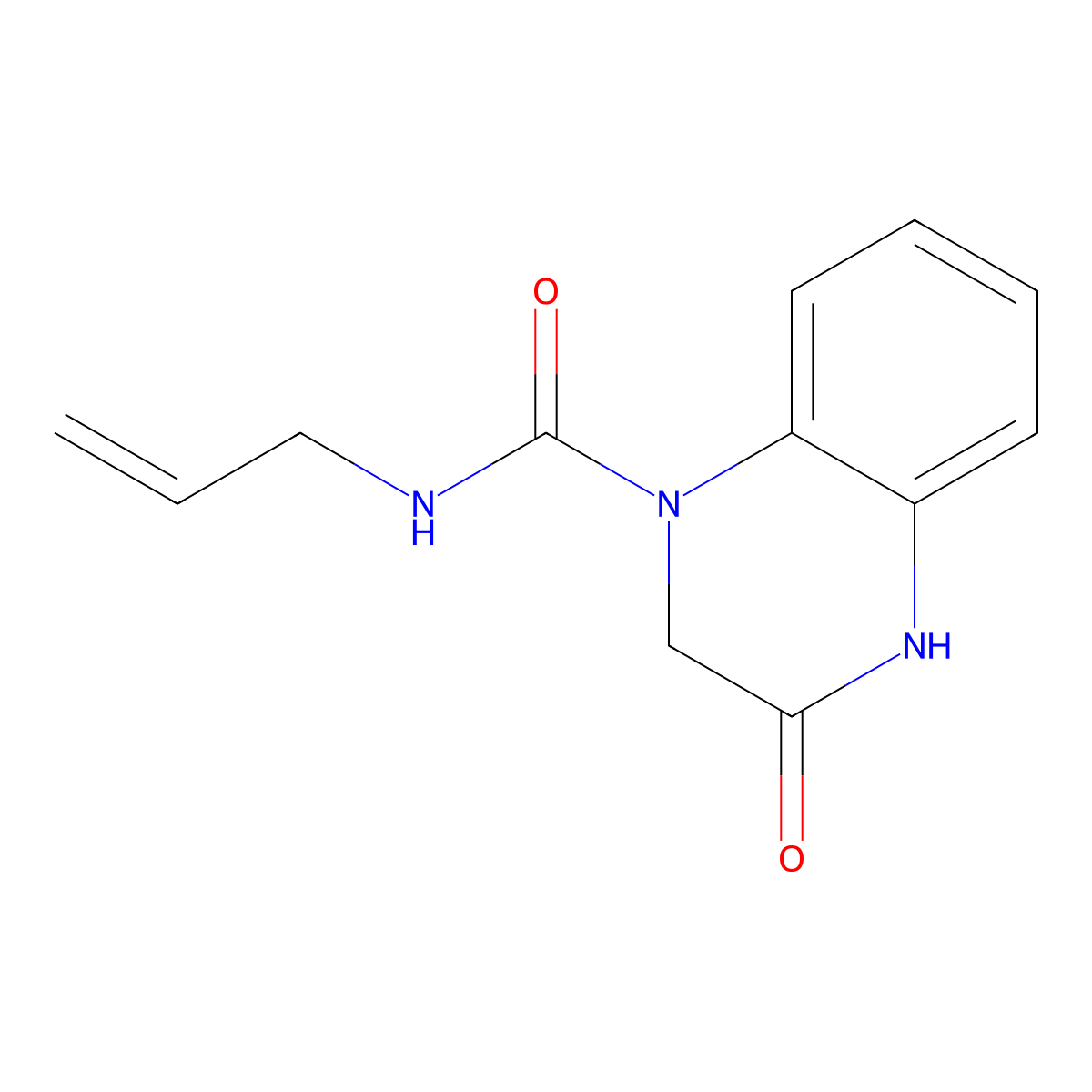 N-allyl-3-oxo-3,4-dihydroquinoxaline-1(2H)-carboxamide molecular structure, CAS 1206986-98-2