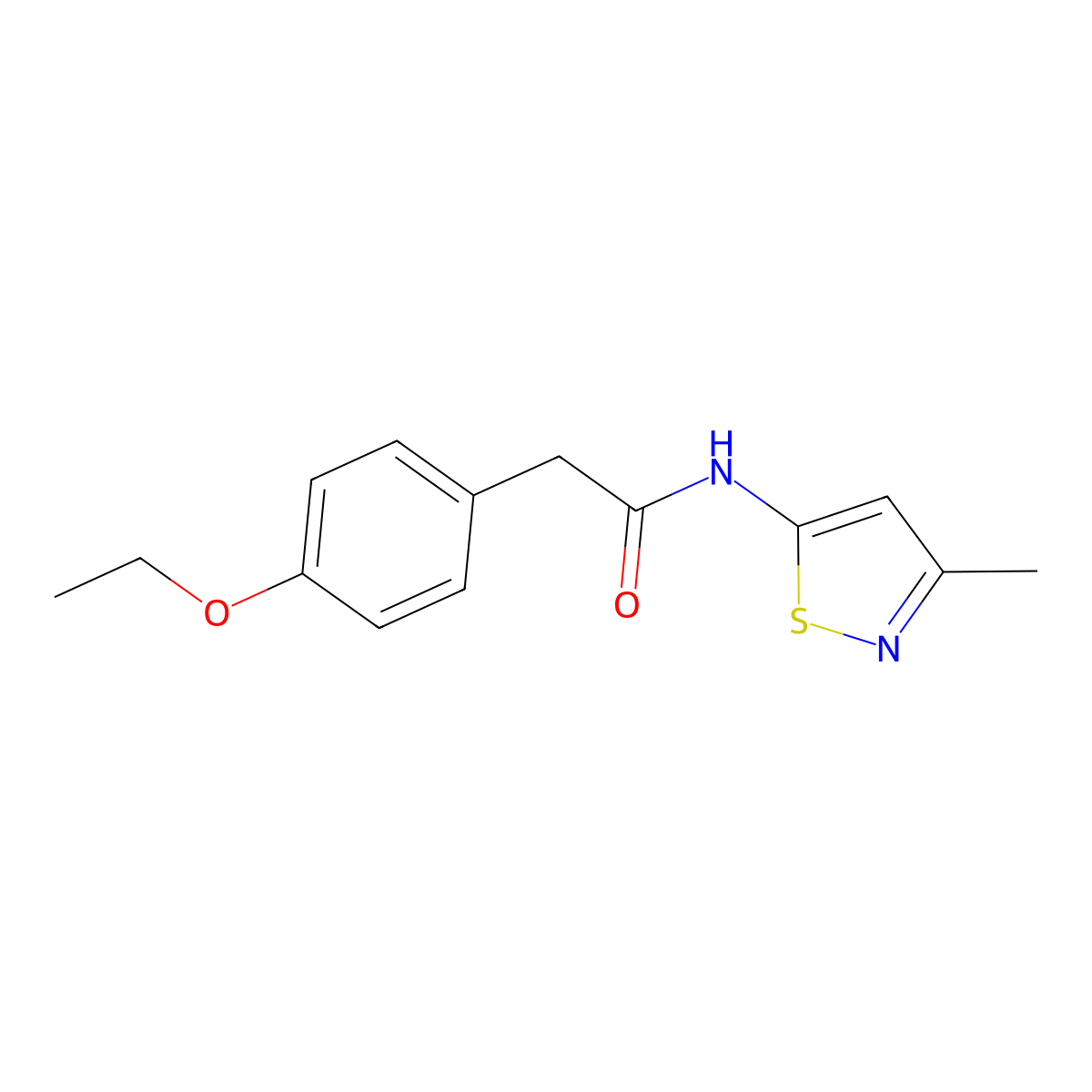 2-(4-ethoxyphenyl)-N-(3-methylisothiazol-5-yl)acetamide molecular structure, CAS 1206987-00-9