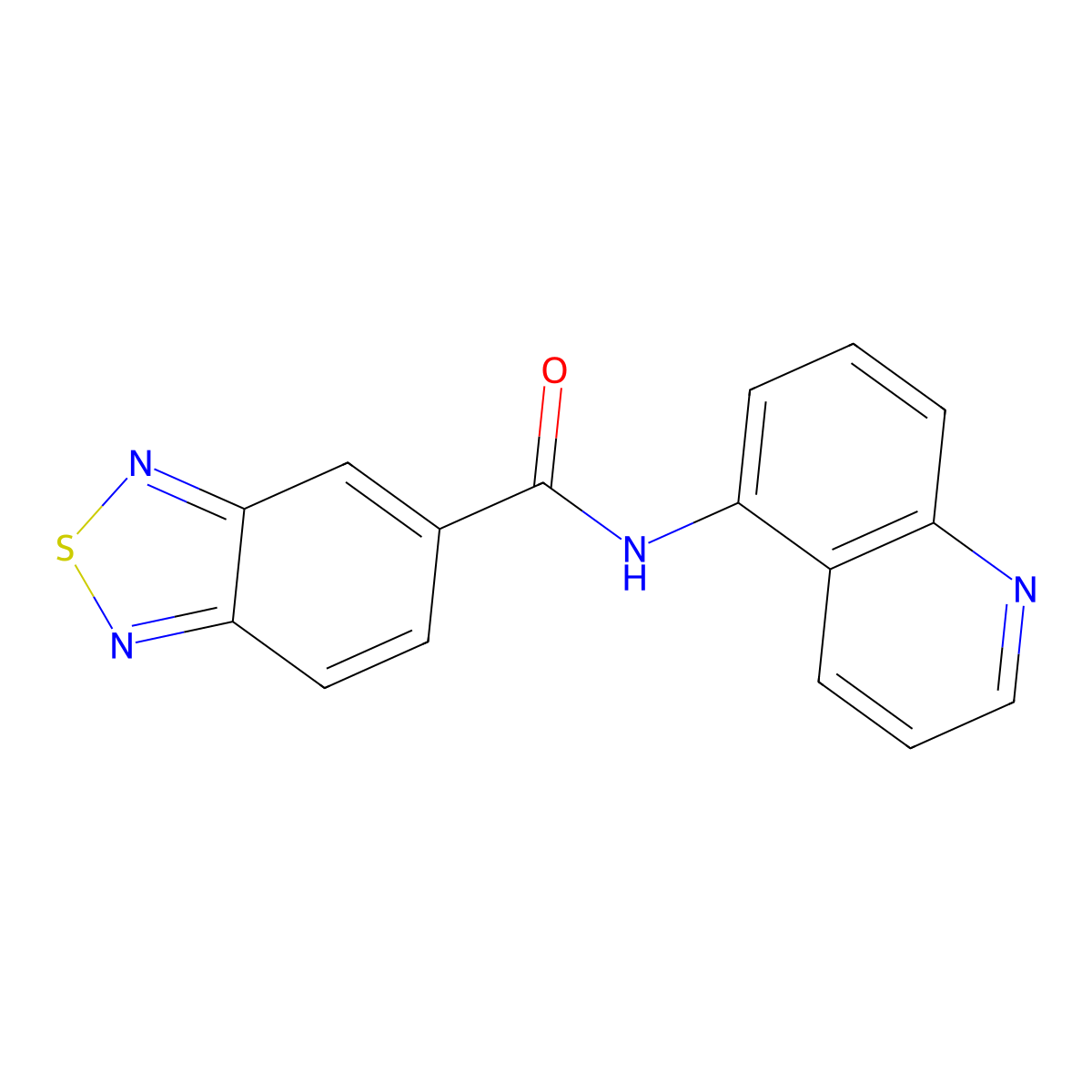 N-(quinolin-5-yl)benzo[c][1,2,5]thiadiazole-5-carboxamide molecular structure, CAS 1206987-77-0