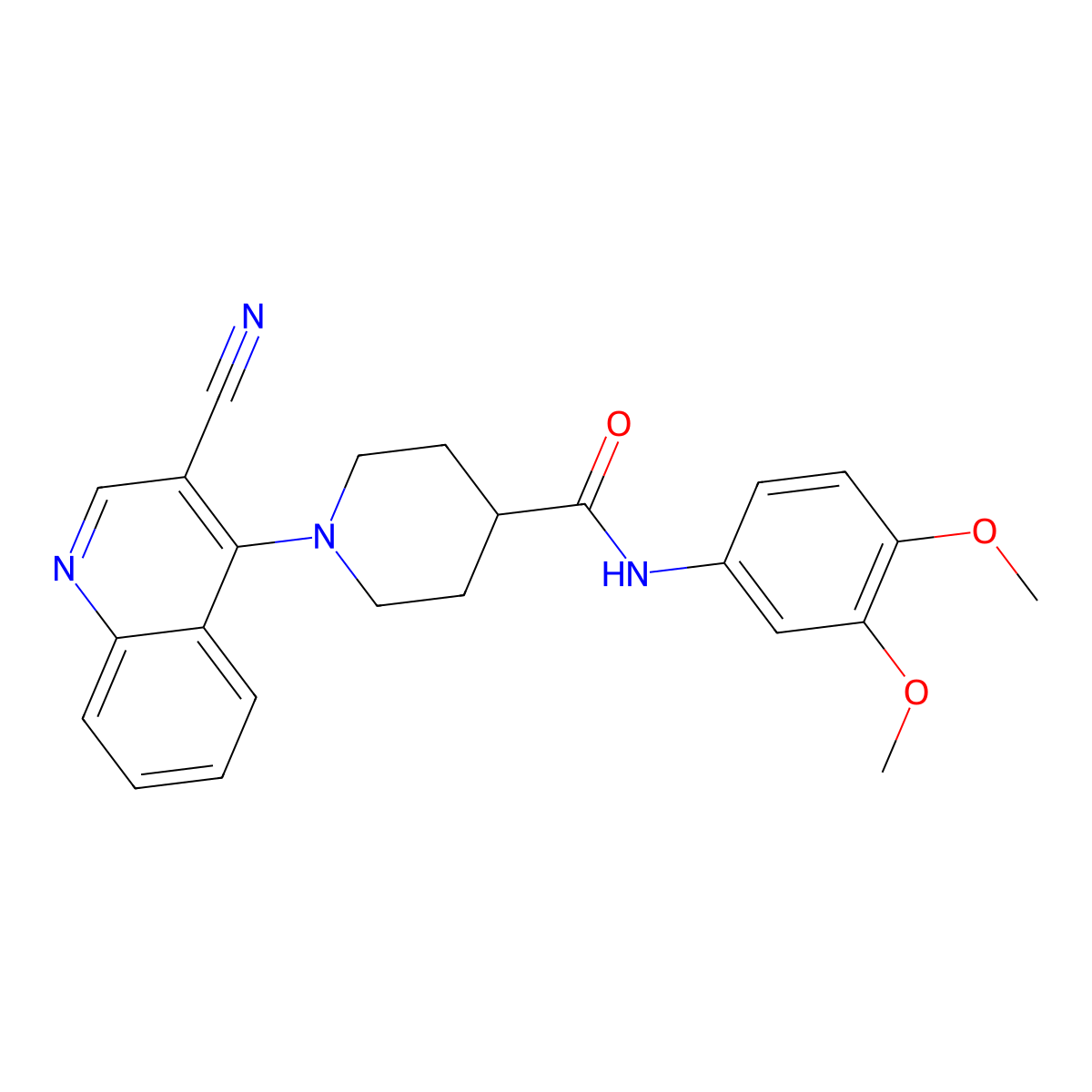 1-(3-cyanoquinolin-4-yl)-N-(3,4-dimethoxyphenyl)piperidine-4-carboxamide molecular structure, CAS 1206987-79-2