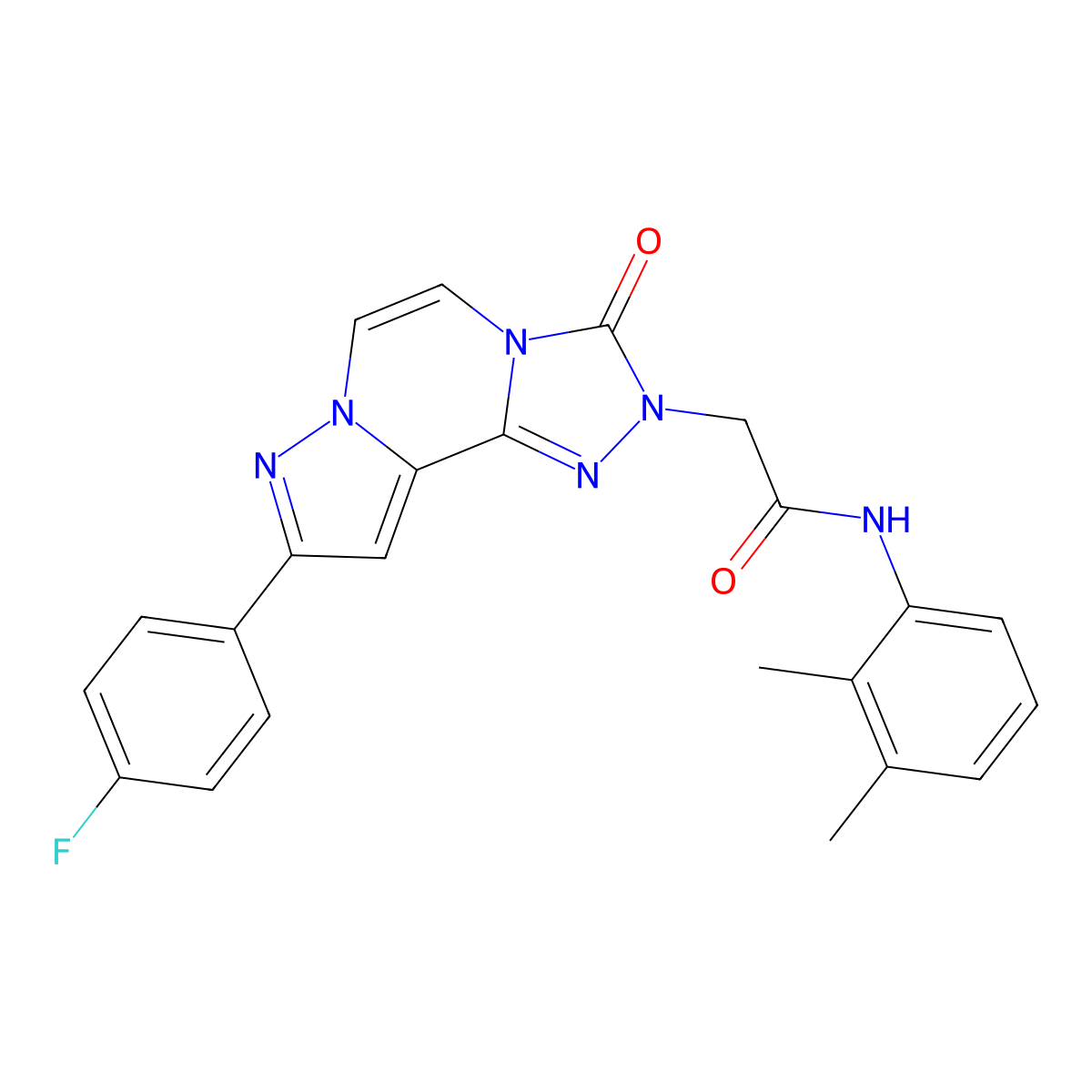 N-(2,3-dimethylphenyl)-2-[11-(4-fluorophenyl)-5-oxo-3,4,6,9,10-pentaazatricyclo[7.3.0.0^{2,6}]dodeca-1(12),2,7,10-tetraen-4-yl]acetamide molecular structure, CAS 1206988-05-7
