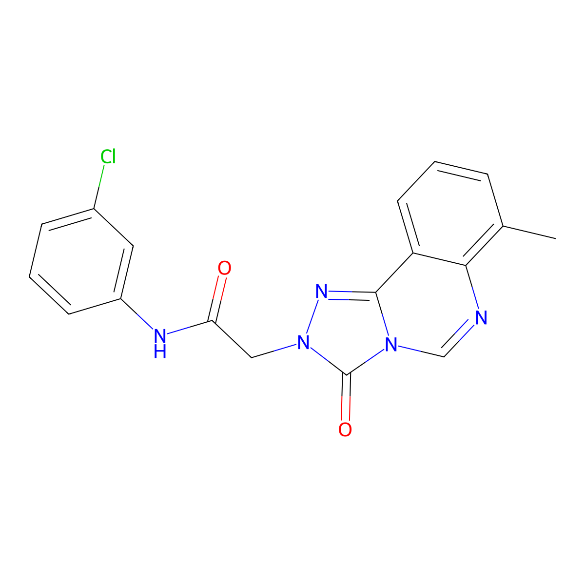 N-(3-chlorophenyl)-2-(7-methyl-3-oxo-[1,2,4]triazolo[4,3-c]quinazolin-2(3H)-yl)acetamide molecular structure, CAS 1206988-53-5