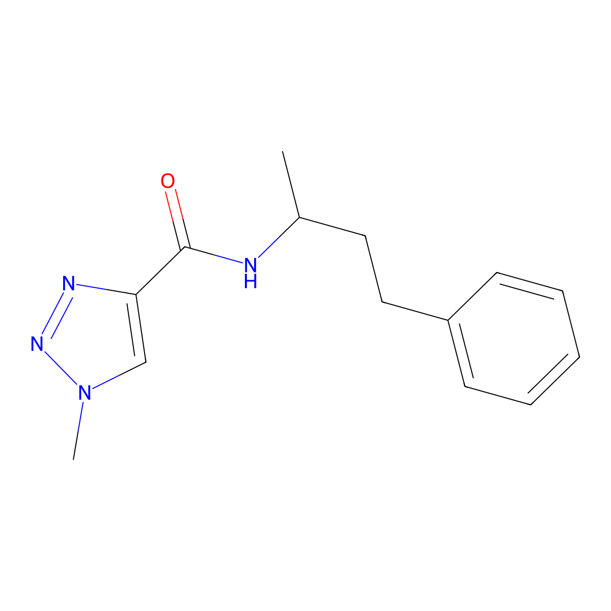 1-methyl-N-(4-phenylbutan-2-yl)-1H-1,2,3-triazole-4-carboxamide molecular structure, CAS 1206988-73-9