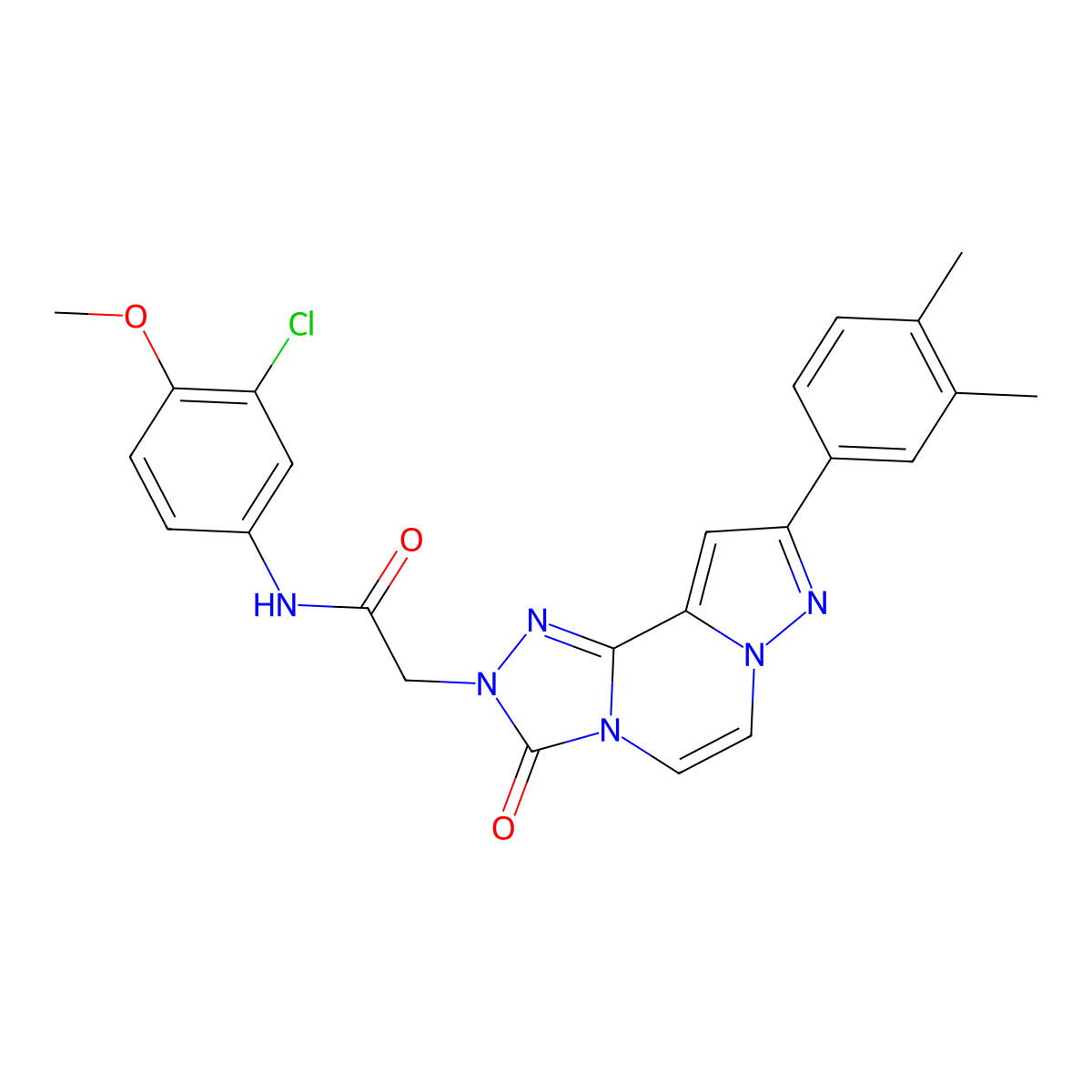 N-(3-chloro-4-methoxyphenyl)-2-[11-(3,4-dimethylphenyl)-5-oxo-3,4,6,9,10-pentaazatricyclo[7.3.0.0^{2,6}]dodeca-1(12),2,7,10-tetraen-4-yl]acetamide molecular structure, CAS 1206988-77-3