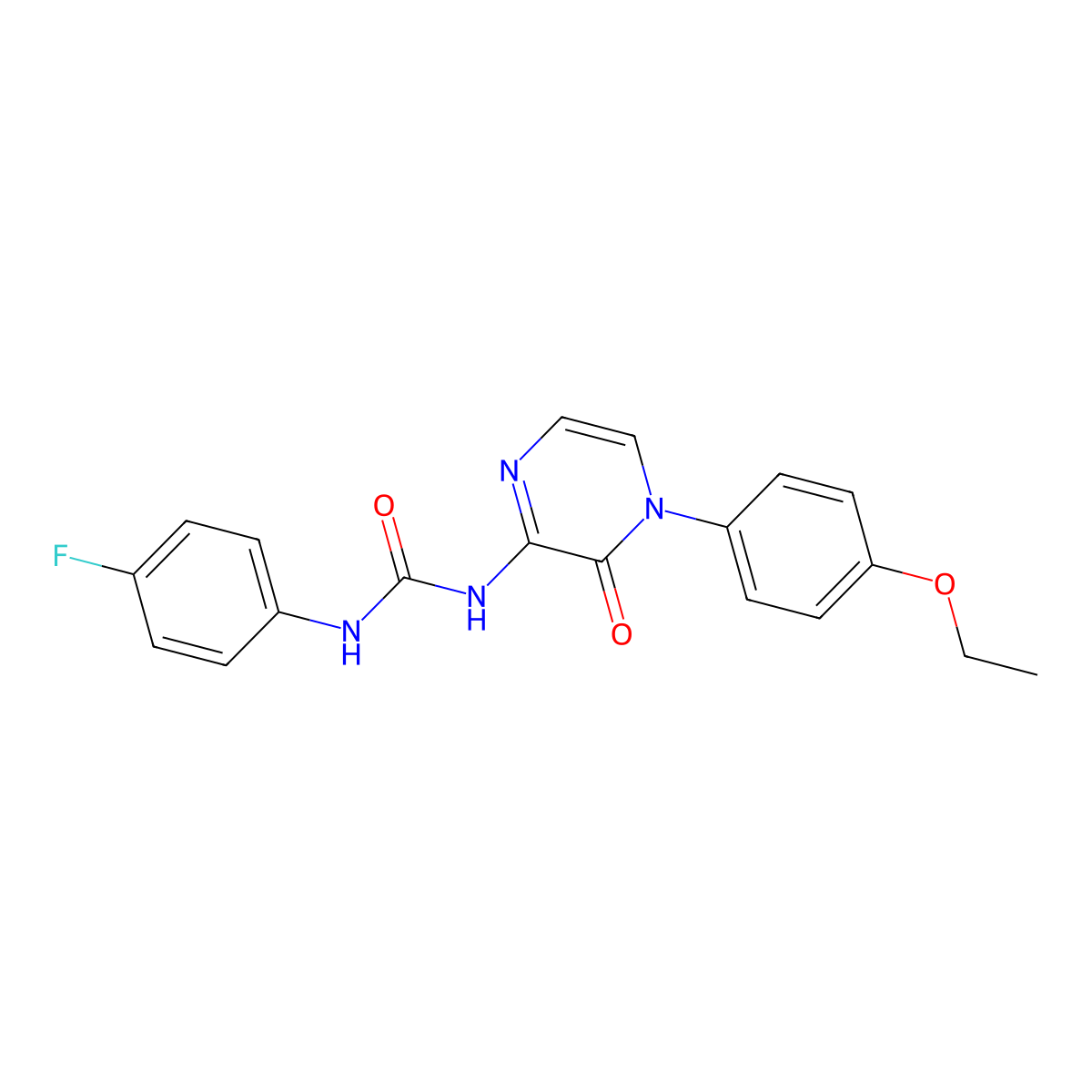 3-[4-(4-Ethoxyphenyl)-3-oxo-3,4-dihydropyrazin-2-YL]-1-(4-fluorophenyl)urea molecular structure, CAS 1206988-78-4