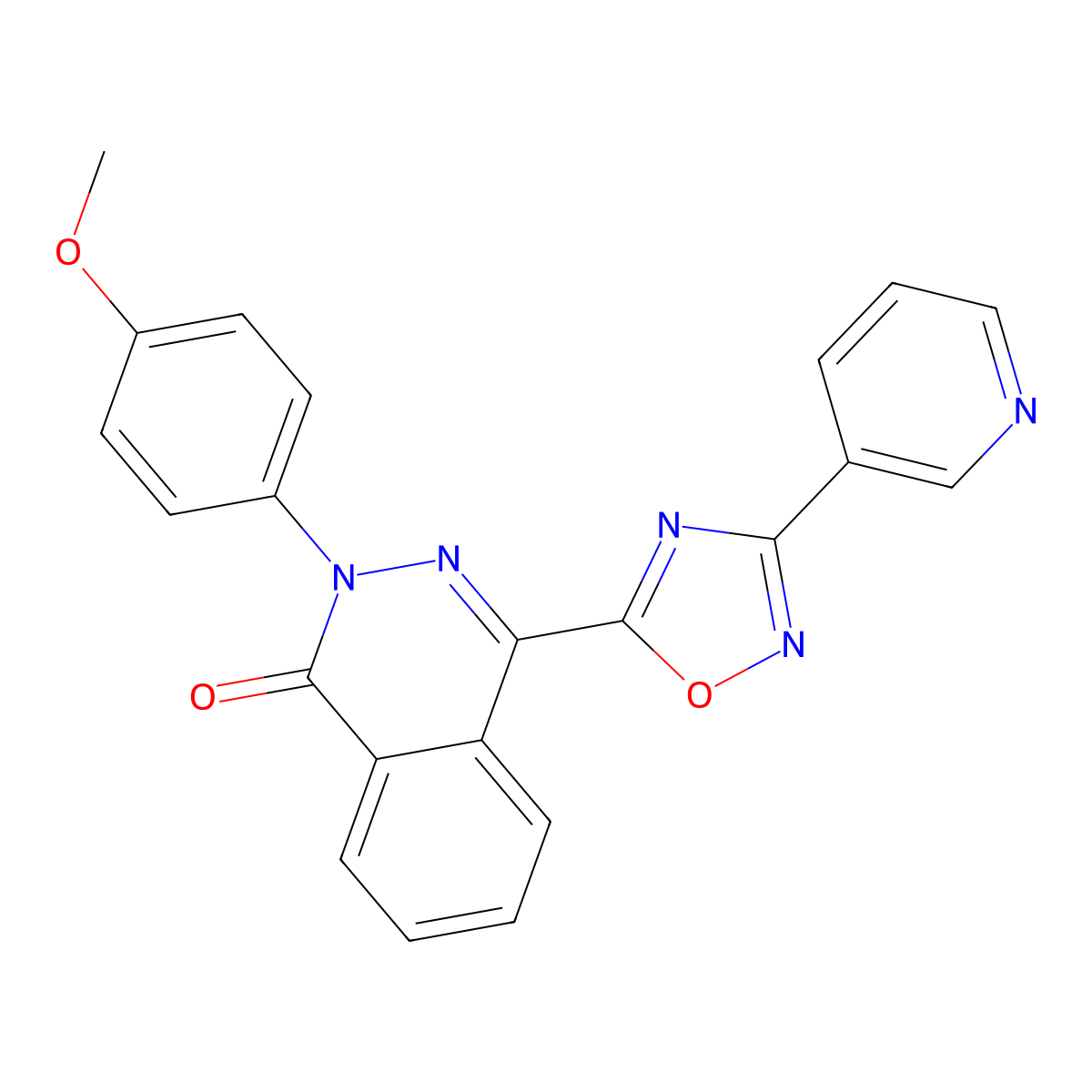 2-(4-Methoxyphenyl)-4-[3-(pyridin-3-yl)-1,2,4-oxadiazol-5-yl]-1,2-dihydrophthalazin-1-one molecular structure, CAS 1206988-91-1