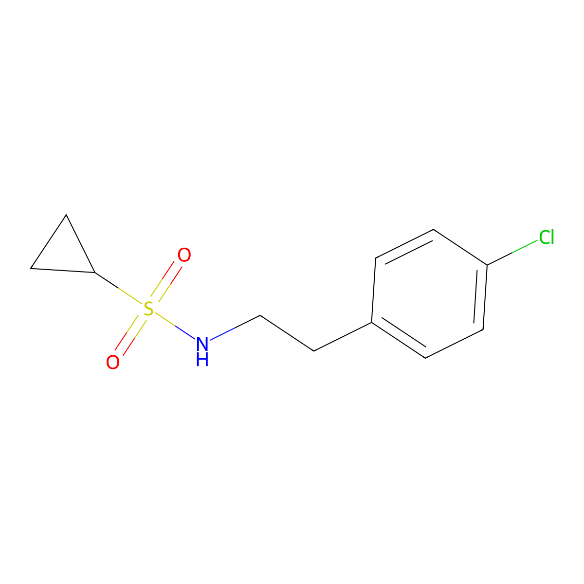N-(4-chlorophenethyl)cyclopropanesulfonamide molecular structure, CAS 1206989-20-9