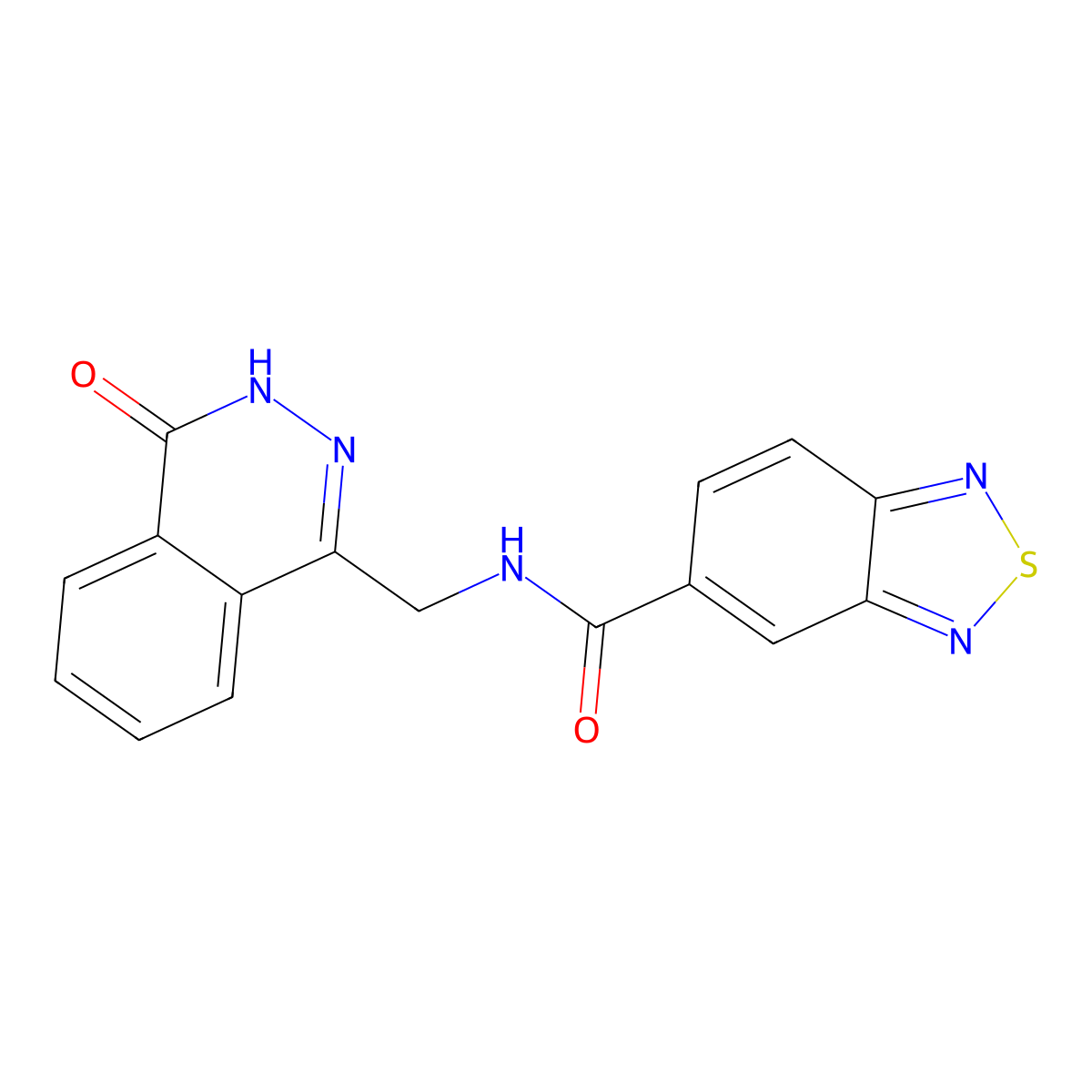 N-((4-oxo-3,4-dihydrophthalazin-1-yl)methyl)benzo[c][1,2,5]thiadiazole-5-carboxamide molecular structure, CAS 1206989-43-6