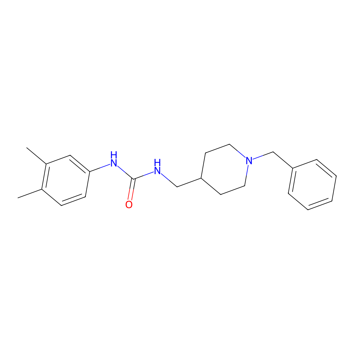 1-((1-Benzylpiperidin-4-yl)methyl)-3-(3,4-dimethylphenyl)urea molecular structure, CAS 1206989-76-5