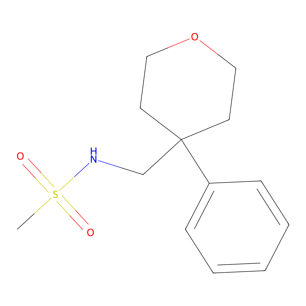 N-[(4-phenyltetrahydro-2H-pyran-4-yl)methyl]methanesulfonamide molecular structure, CAS 1206989-93-6