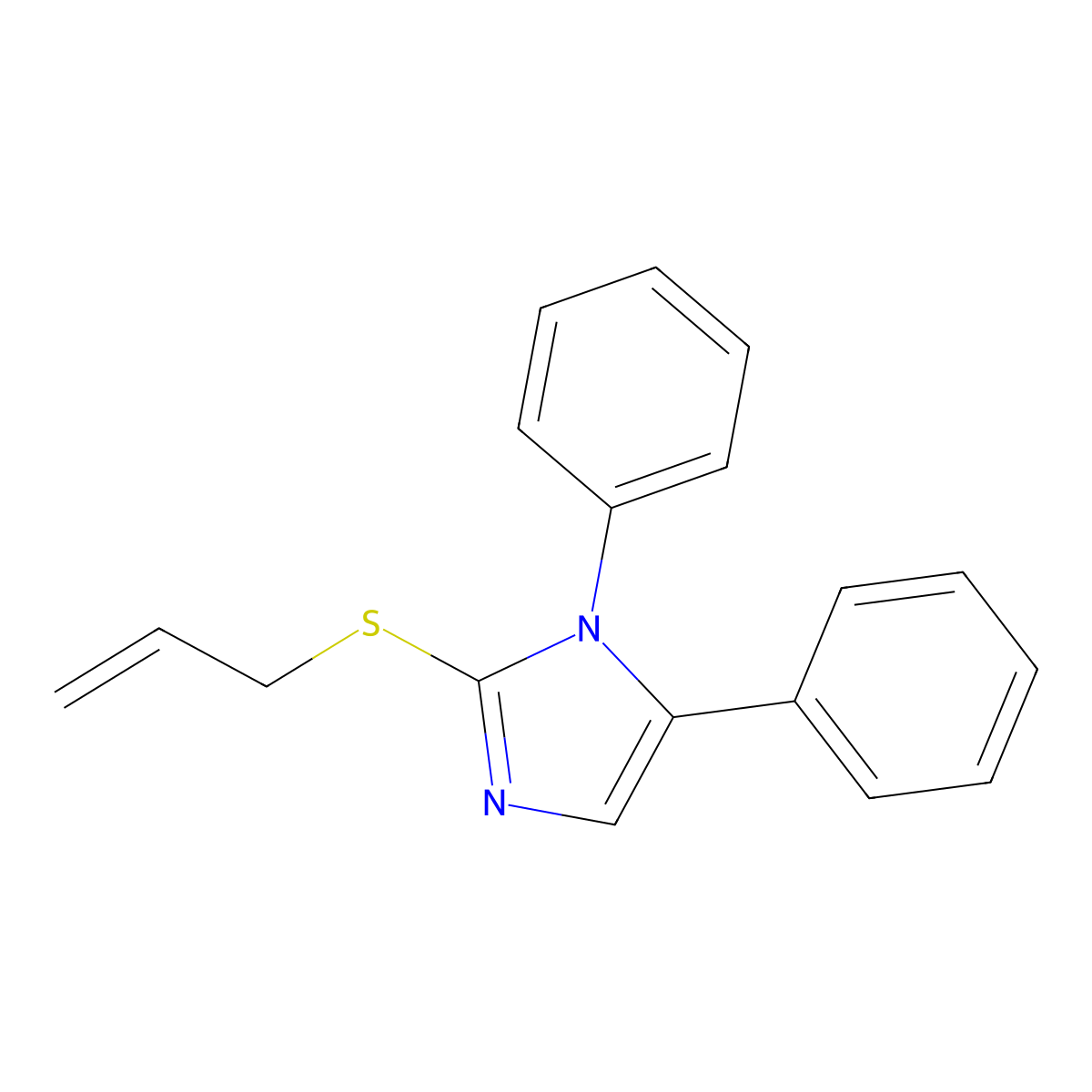 2-(allylthio)-1,5-diphenyl-1H-imidazole molecular structure, CAS 1206990-02-4