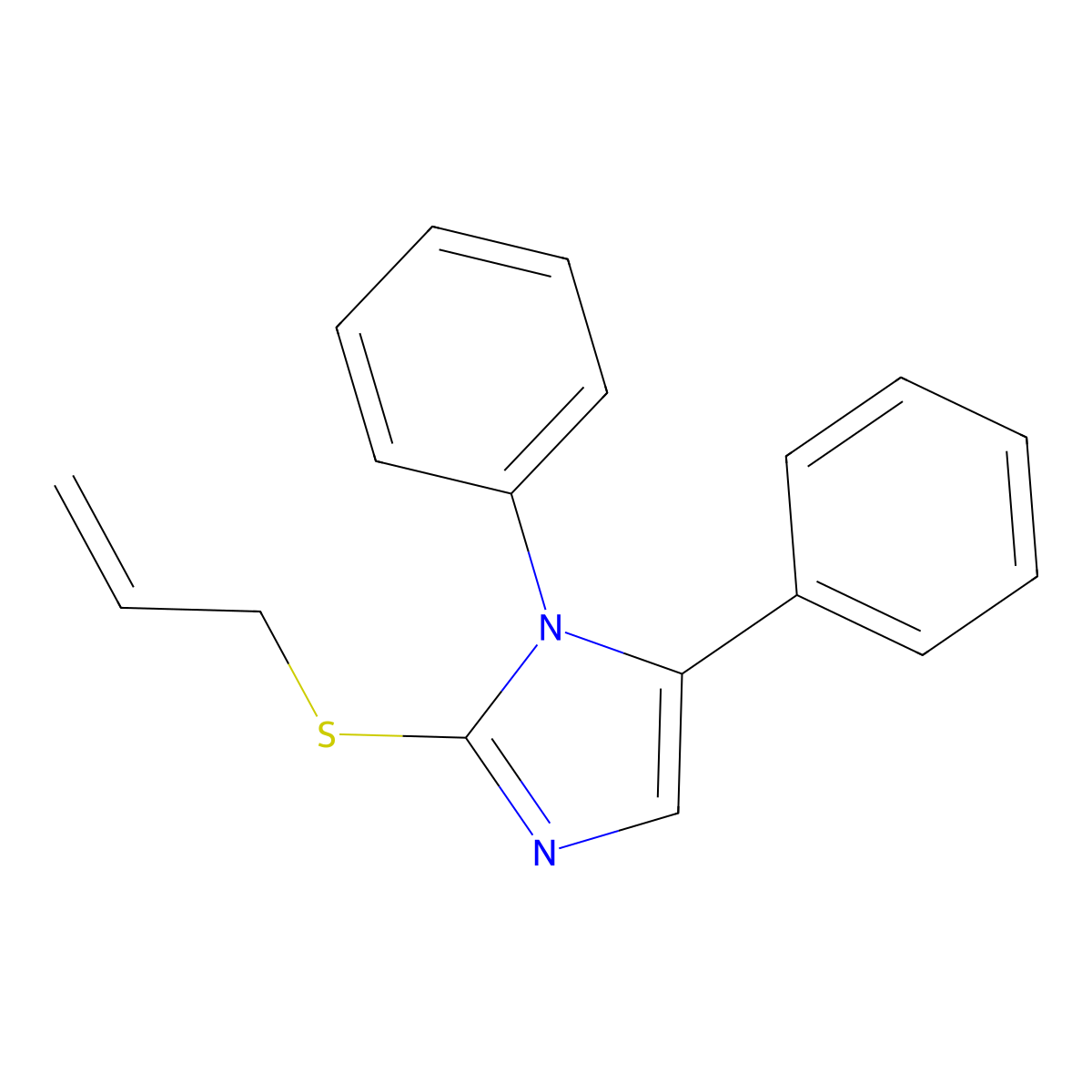 2-(allylthio)-1,5-diphenyl-1H-imidazole molecular structure, CAS 1206990-02-4