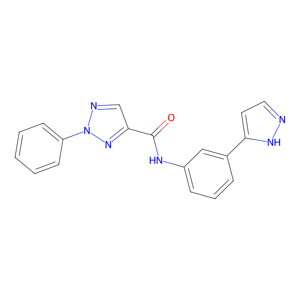 N-(3-(1H-pyrazol-3-yl)phenyl)-2-phenyl-2H-1,2,3-triazole-4-carboxamide molecular structure, CAS 1206990-26-2