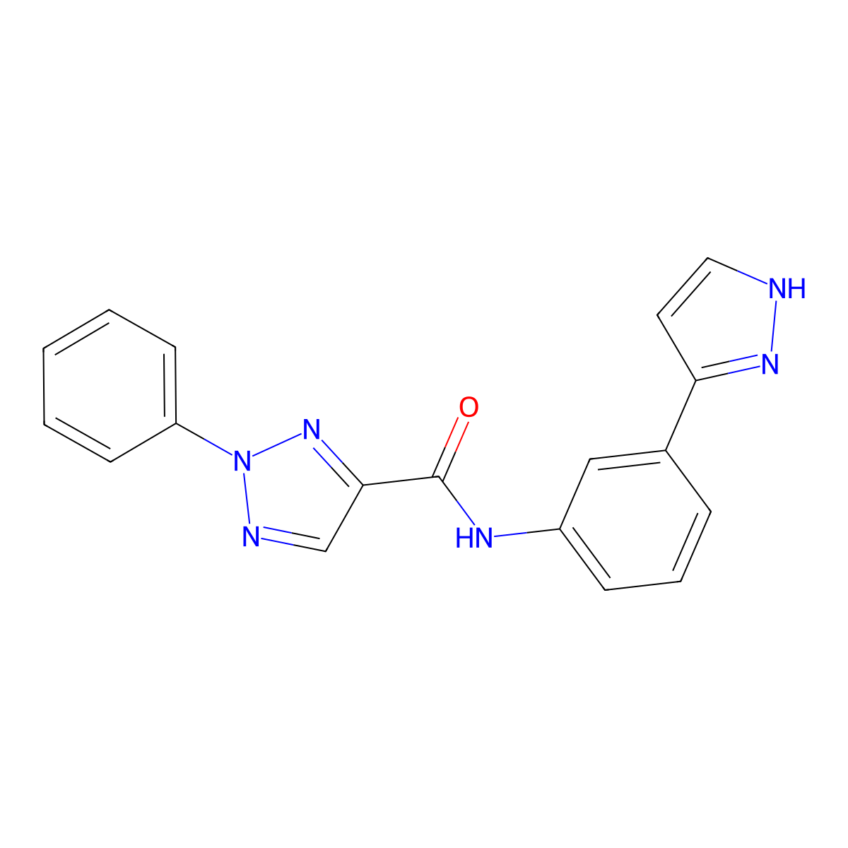 N-(3-(1H-pyrazol-3-yl)phenyl)-2-phenyl-2H-1,2,3-triazole-4-carboxamide molecular structure, CAS 1206990-26-2