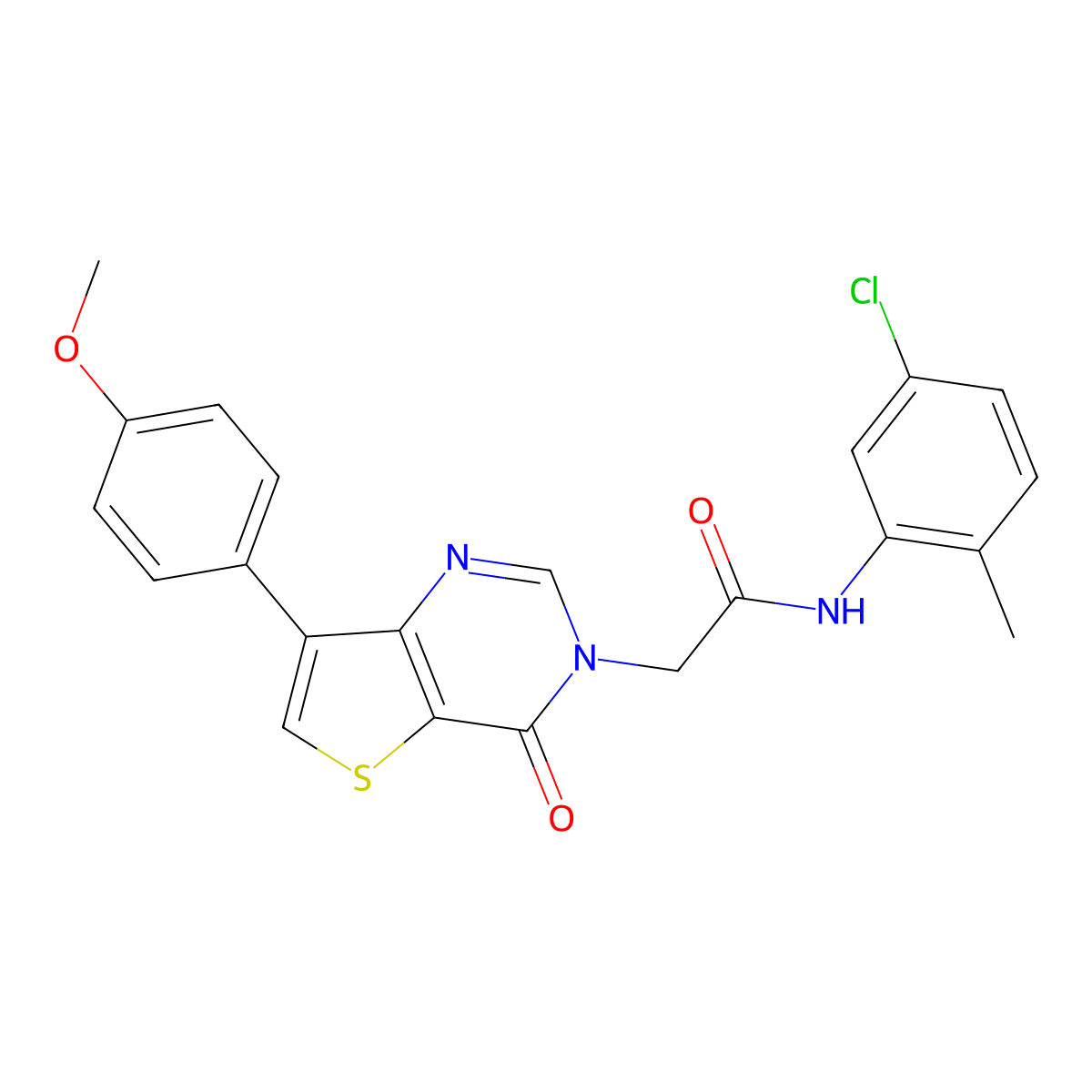 N-(5-chloro-2-methylphenyl)-2-[7-(4-methoxyphenyl)-4-oxothieno[3,2-d]pyrimidin-3(4H)-yl]acetamide molecular structure, CAS 1206990-64-8