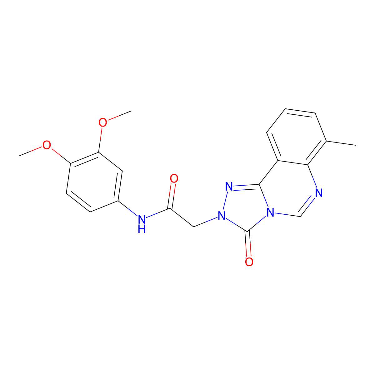 N-(3,4-dimethoxyphenyl)-2-{7-methyl-3-oxo-2H,3H-[1,2,4]triazolo[4,3-c]quinazolin-2-yl}acetamide molecular structure, CAS 1206990-84-2