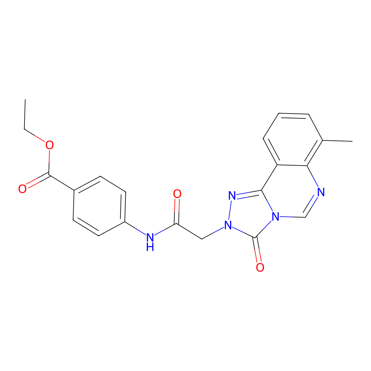 ethyl 4-(2-{7-methyl-3-oxo-2H,3H-[1,2,4]triazolo[4,3-c]quinazolin-2-yl}acetamido)benzoate molecular structure, CAS 1206990-97-7