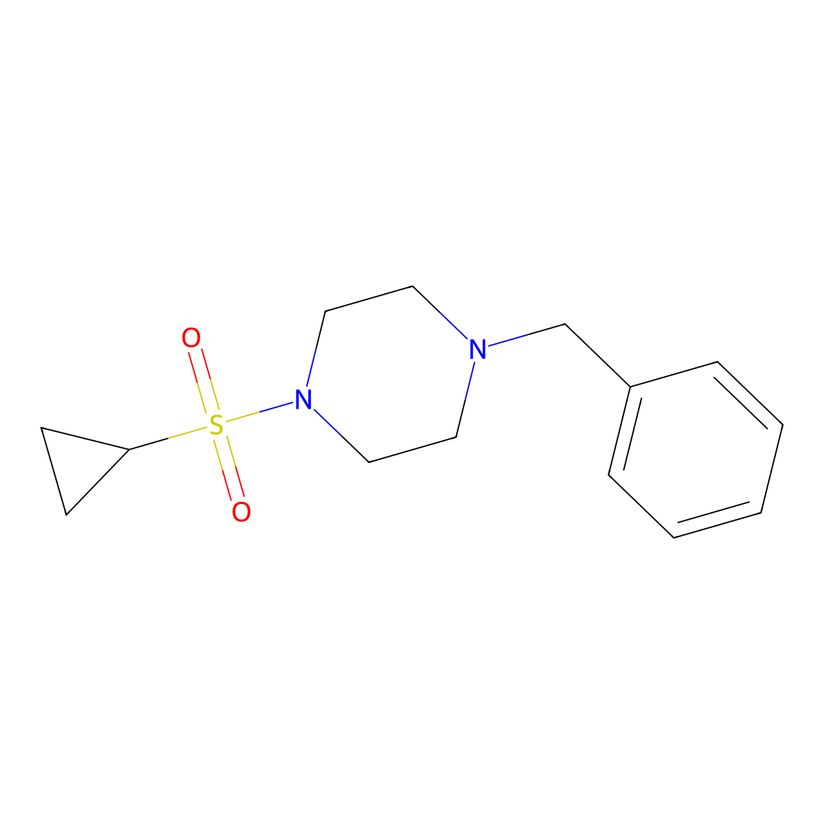 1-Benzyl-4-cyclopropylsulfonylpiperazine molecular structure, CAS 1206991-30-1
