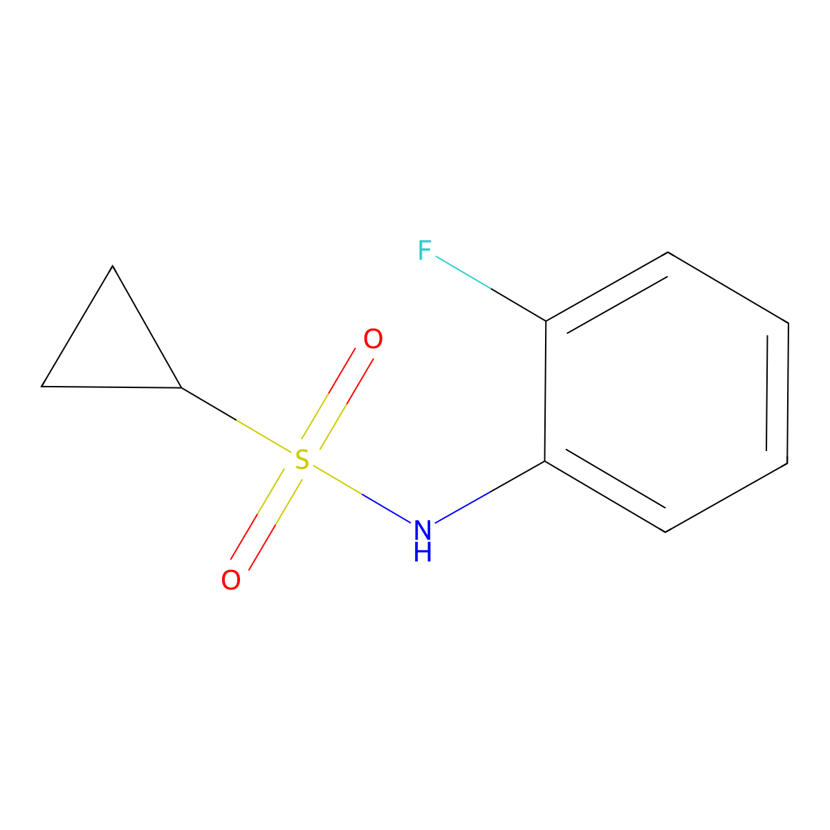 N-(2-fluorophenyl)cyclopropanesulfonamide molecular structure, CAS 1206991-36-7