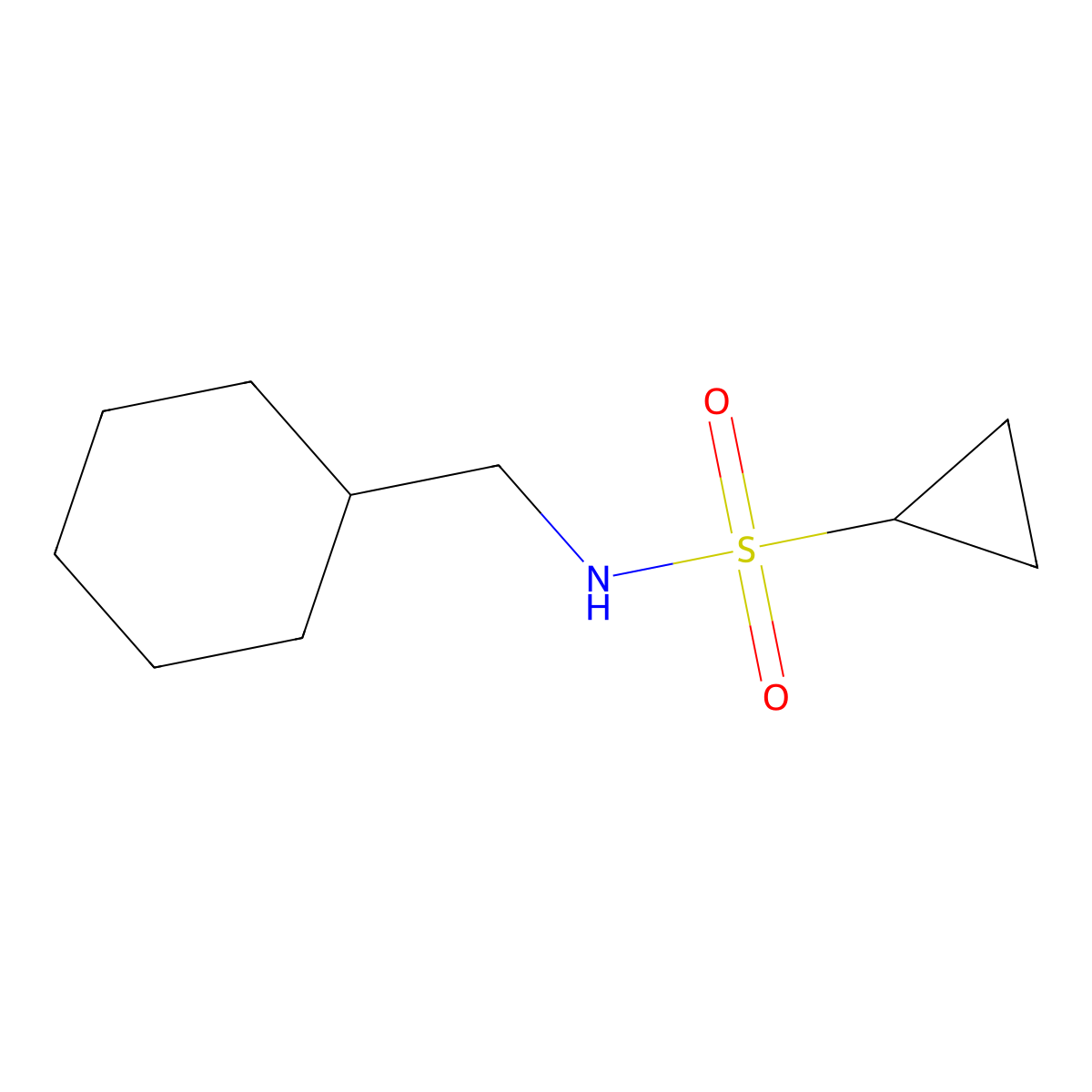 N-(cyclohexylmethyl)cyclopropanesulfonamide molecular structure, CAS 1206991-42-5