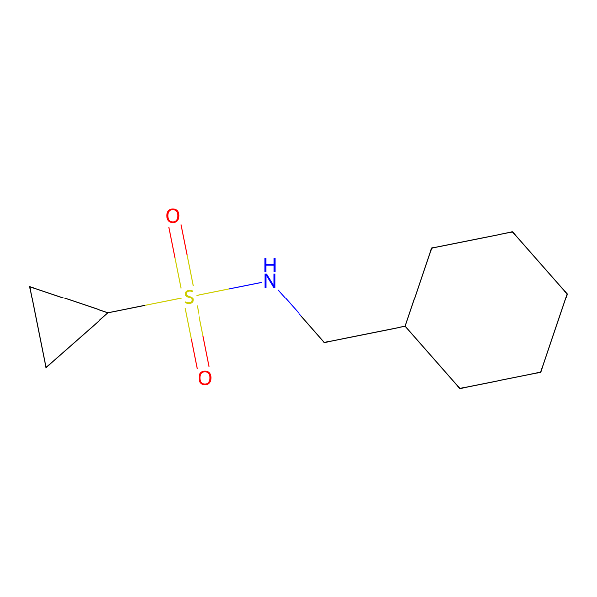 N-(cyclohexylmethyl)cyclopropanesulfonamide molecular structure, CAS 1206991-42-5
