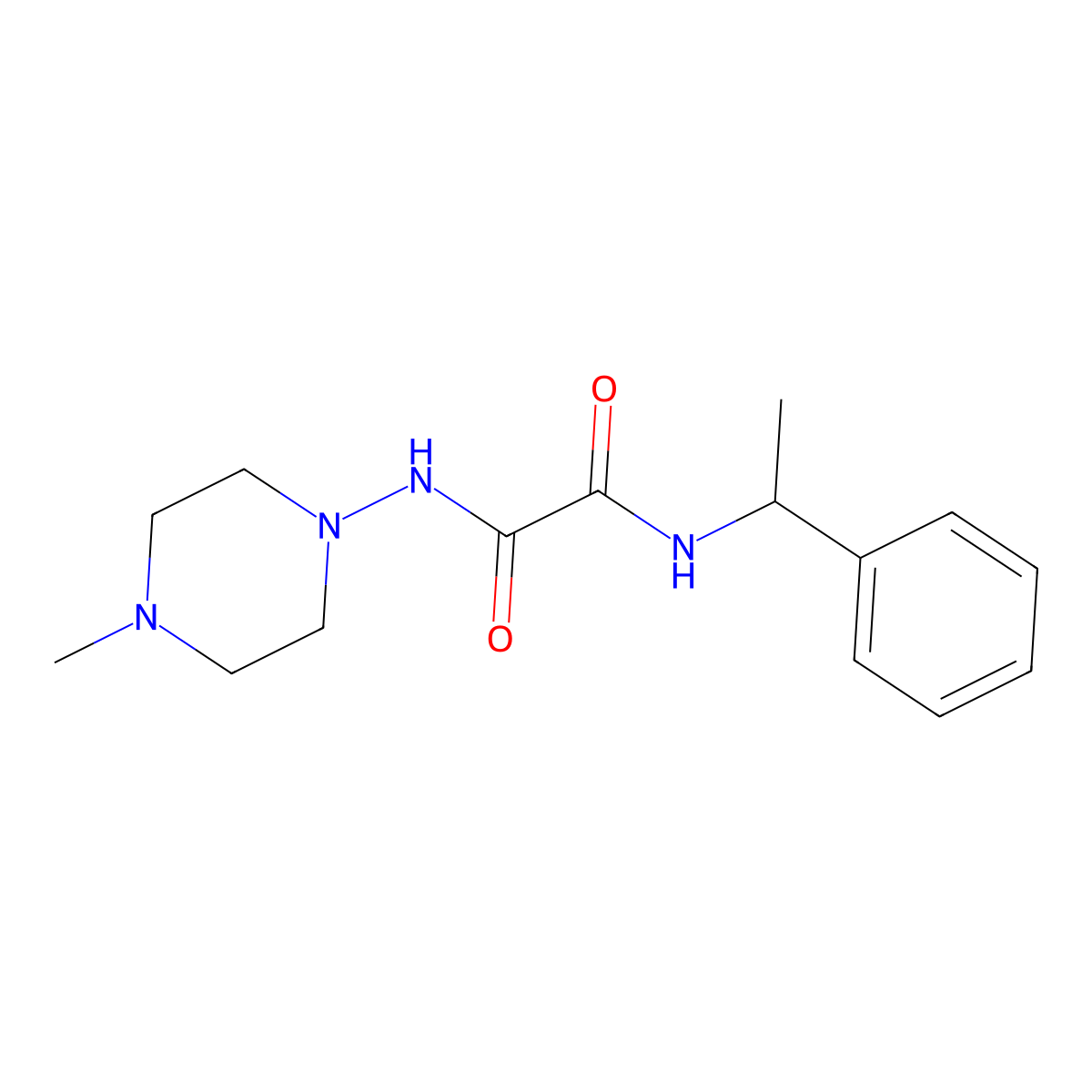N1-(4-methylpiperazin-1-yl)-N2-(1-phenylethyl)oxalamide molecular structure, CAS 1206991-61-8