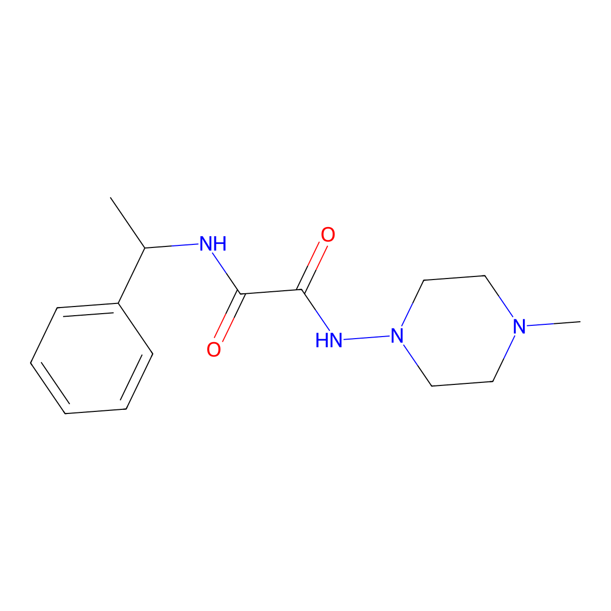 N1-(4-methylpiperazin-1-yl)-N2-(1-phenylethyl)oxalamide molecular structure, CAS 1206991-61-8