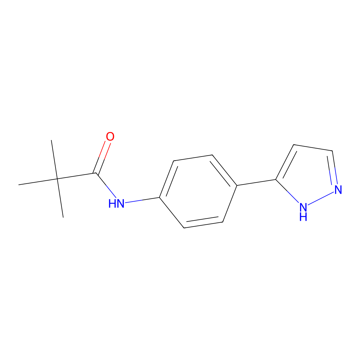 N-(4-(1H-pyrazol-3-yl)phenyl)pivalamide molecular structure, CAS 1206991-79-8