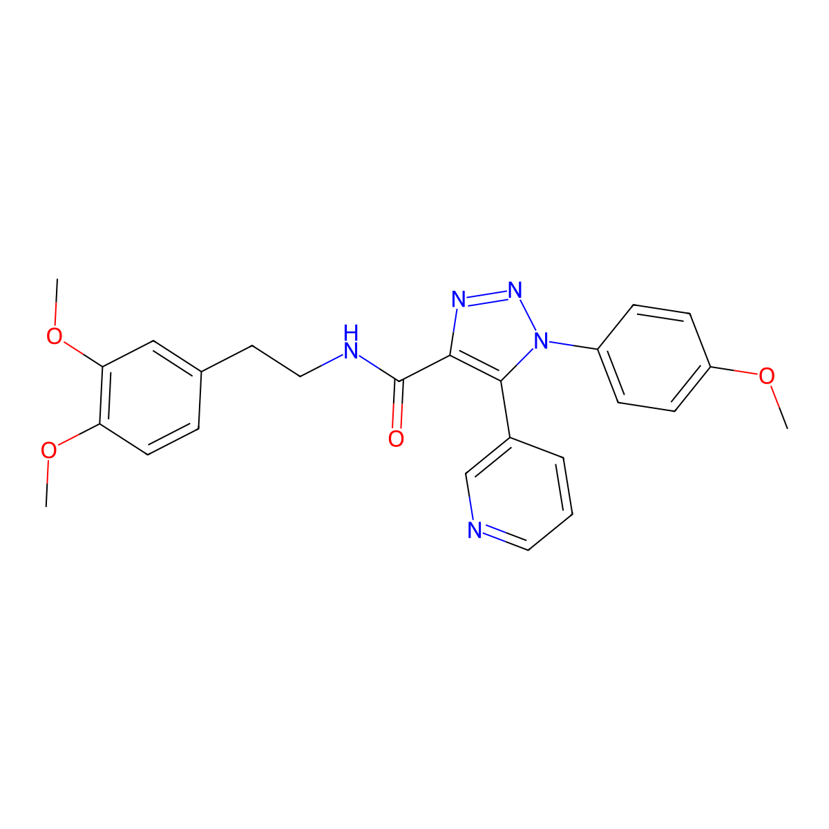 N-[2-(3,4-dimethoxyphenyl)ethyl]-1-(4-methoxyphenyl)-5-(pyridin-3-yl)-1H-1,2,3-triazole-4-carboxamide molecular structure, CAS 1206991-95-8