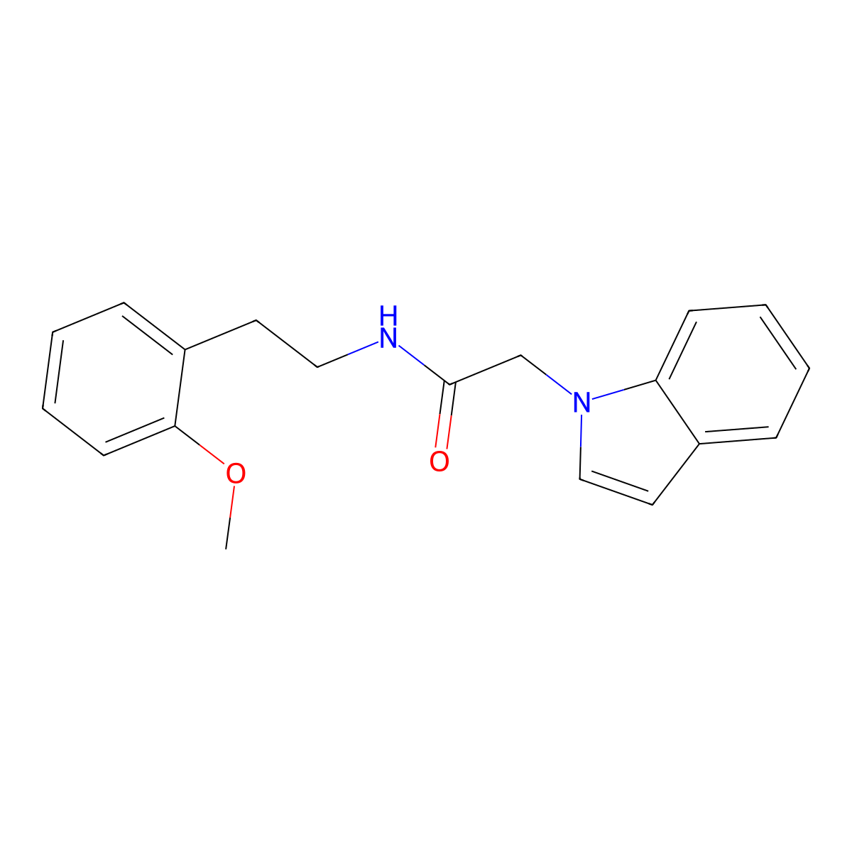 2-(1H-indol-1-yl)-N-(2-methoxyphenethyl)acetamide molecular structure, CAS 1206992-10-0