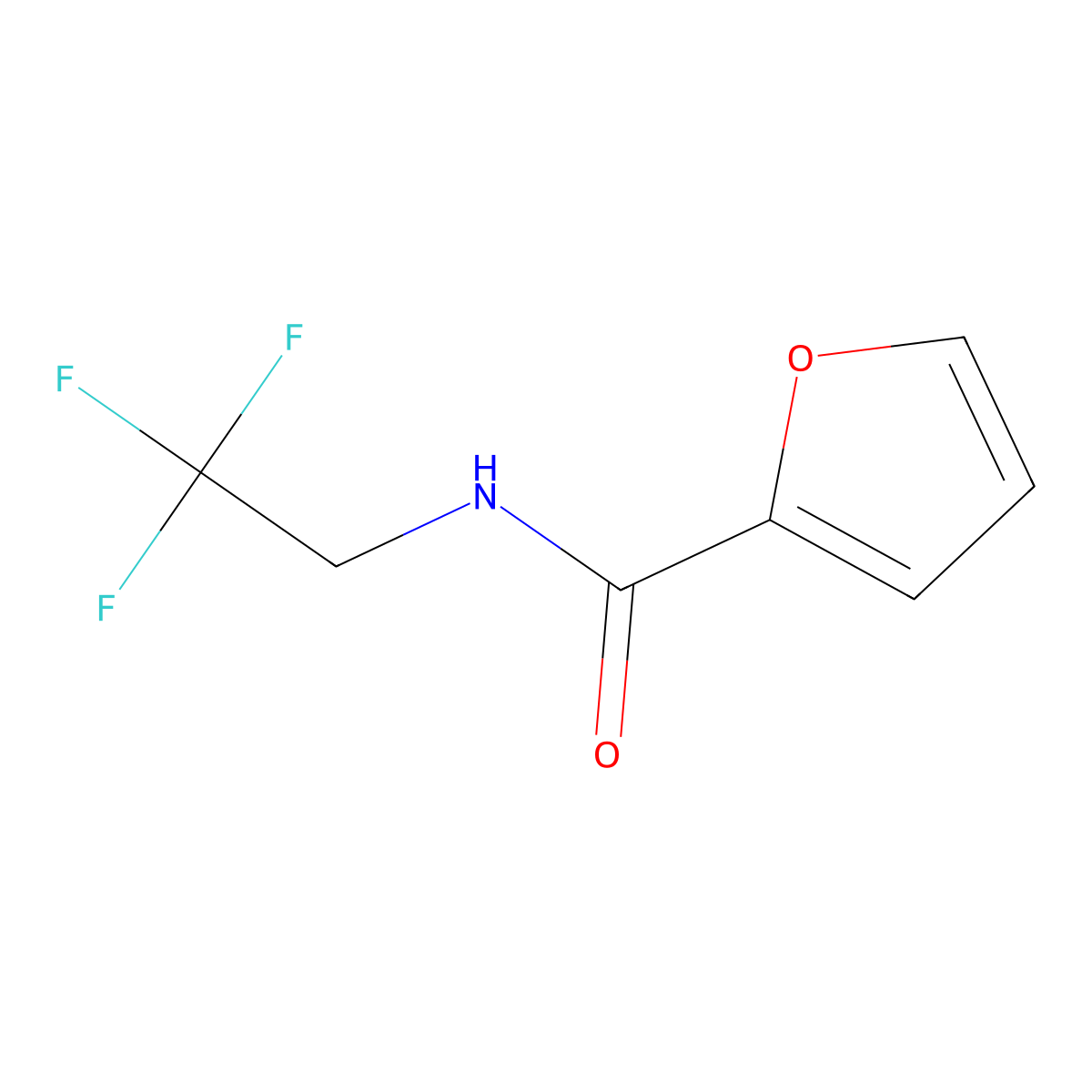 N-(2,2,2-trifluoroethyl)furan-2-carboxamide molecular structure, CAS 1206992-26-8