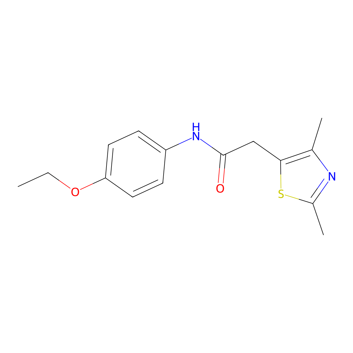 2-(2,4-dimethylthiazol-5-yl)-N-(4-ethoxyphenyl)acetamide molecular structure, CAS 1206992-44-0