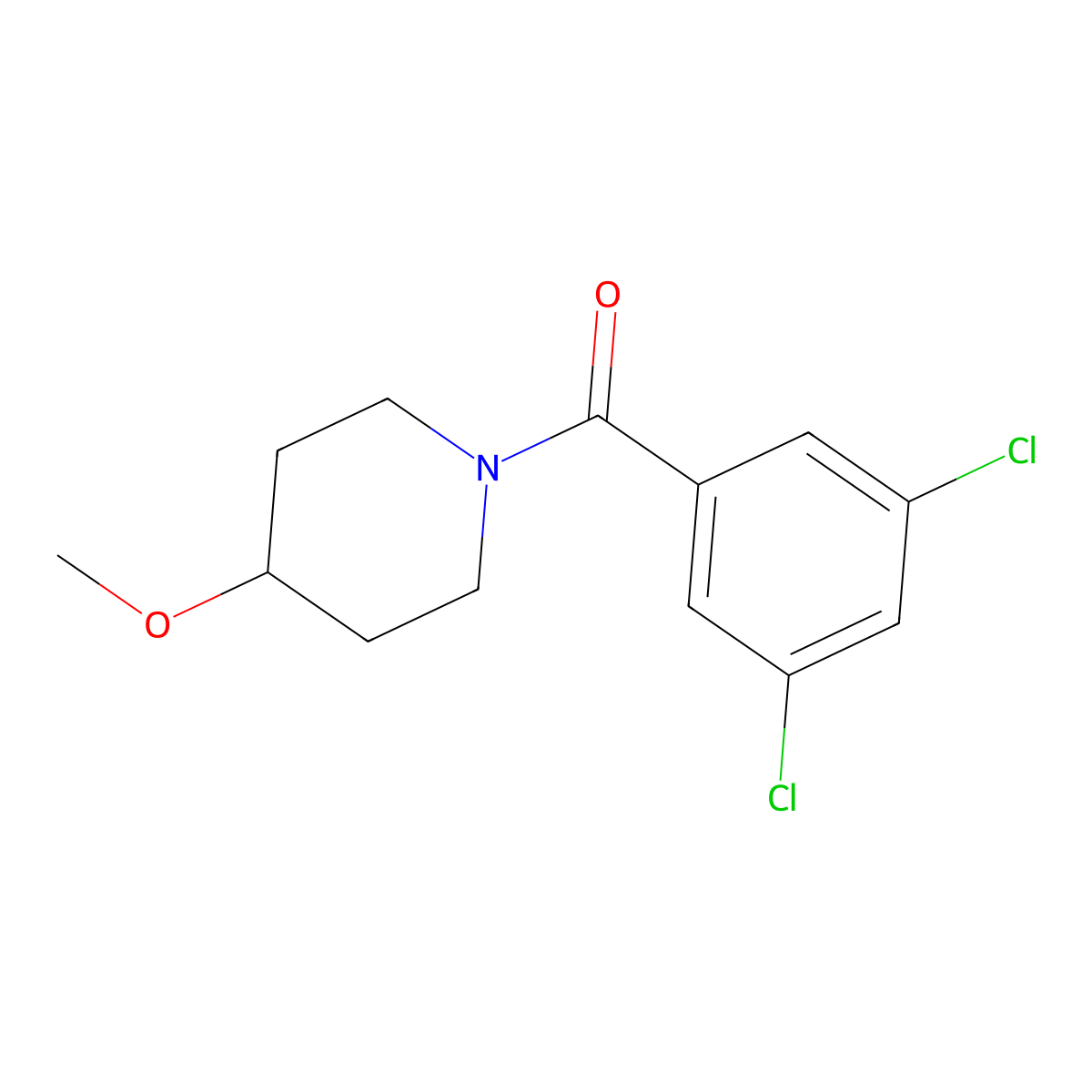 (3,5-Dichlorophenyl)(4-methoxypiperidin-1-yl)methanone molecular structure, CAS 1206992-52-0