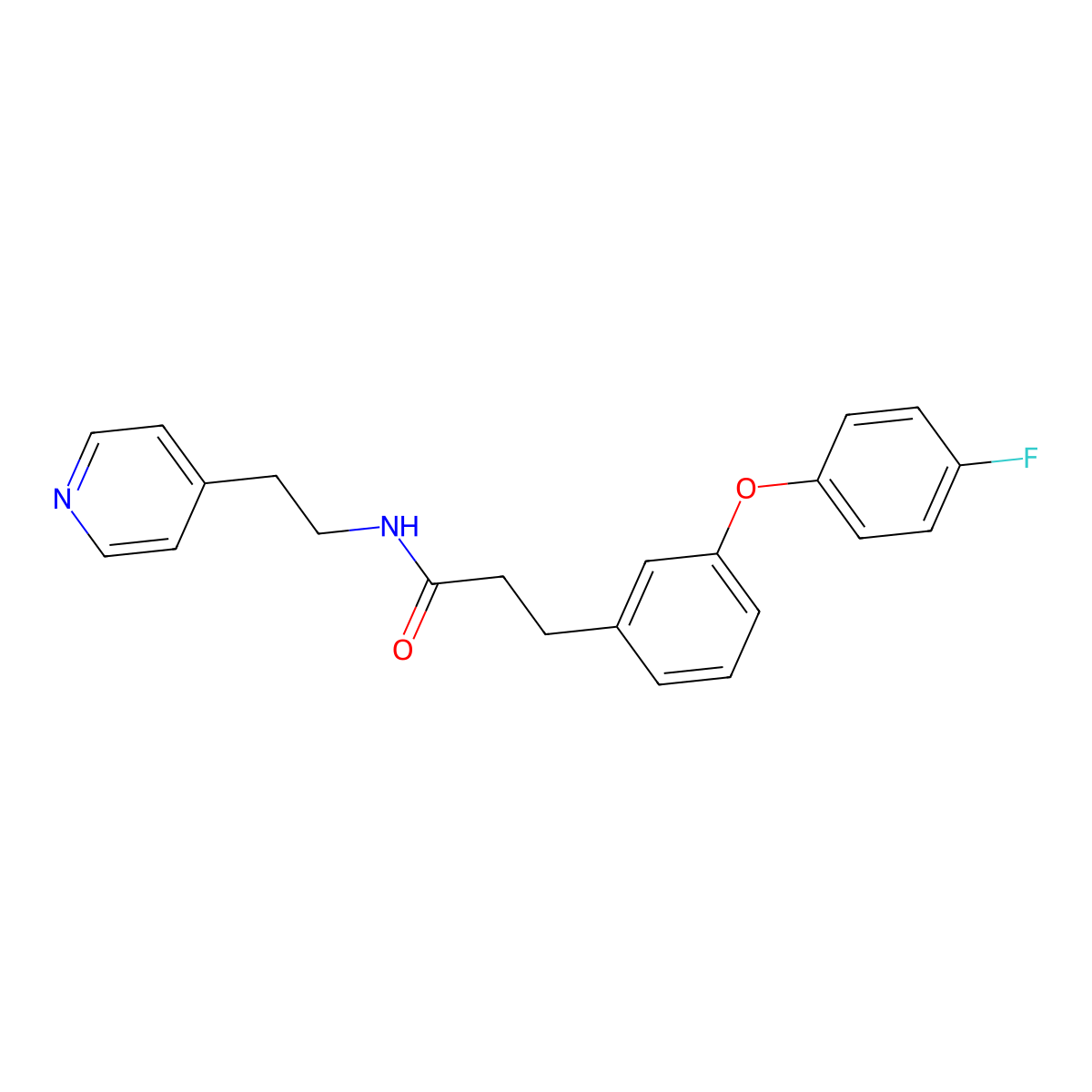 3-[3-(4-fluorophenoxy)phenyl]-N-[2-(pyridin-4-yl)ethyl]propanamide molecular structure, CAS 1206992-59-7