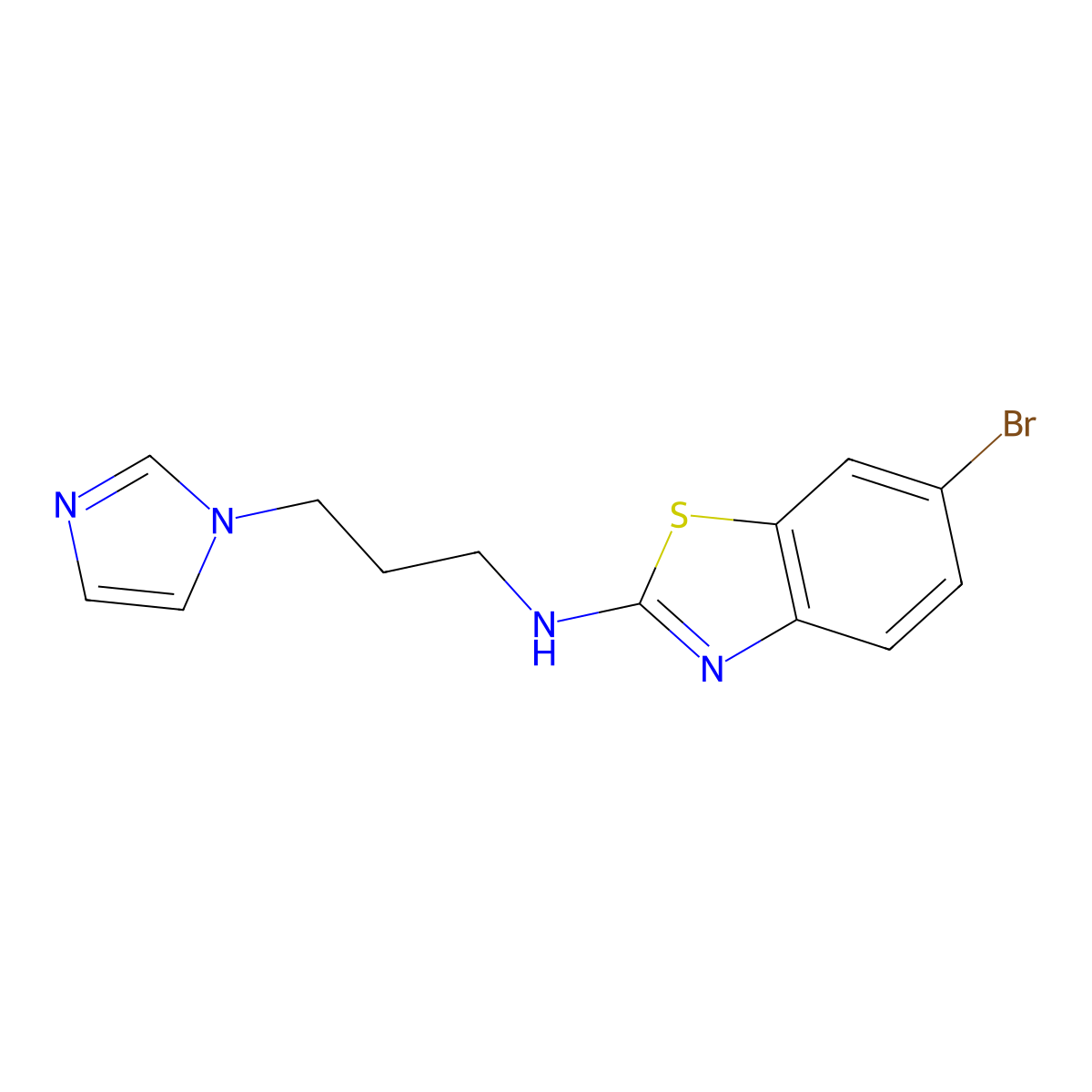 N-(3-(1H-imidazol-1-yl)propyl)-6-bromobenzo[d]thiazol-2-amine molecular structure, CAS 1206992-97-3