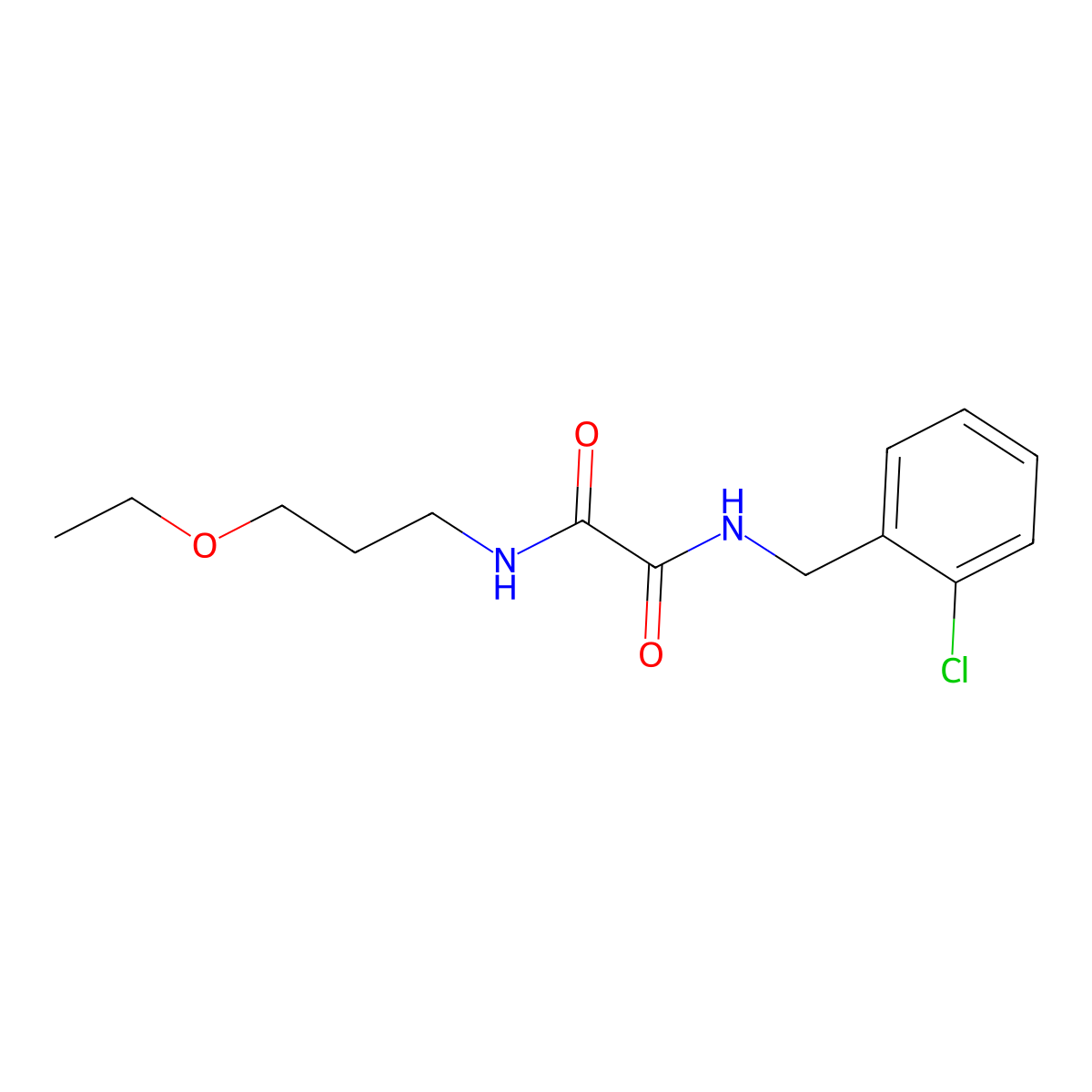 N'-[(2-Chlorophenyl)methyl]-N-(3-ethoxypropyl)ethanediamide molecular structure, CAS 1206993-10-3