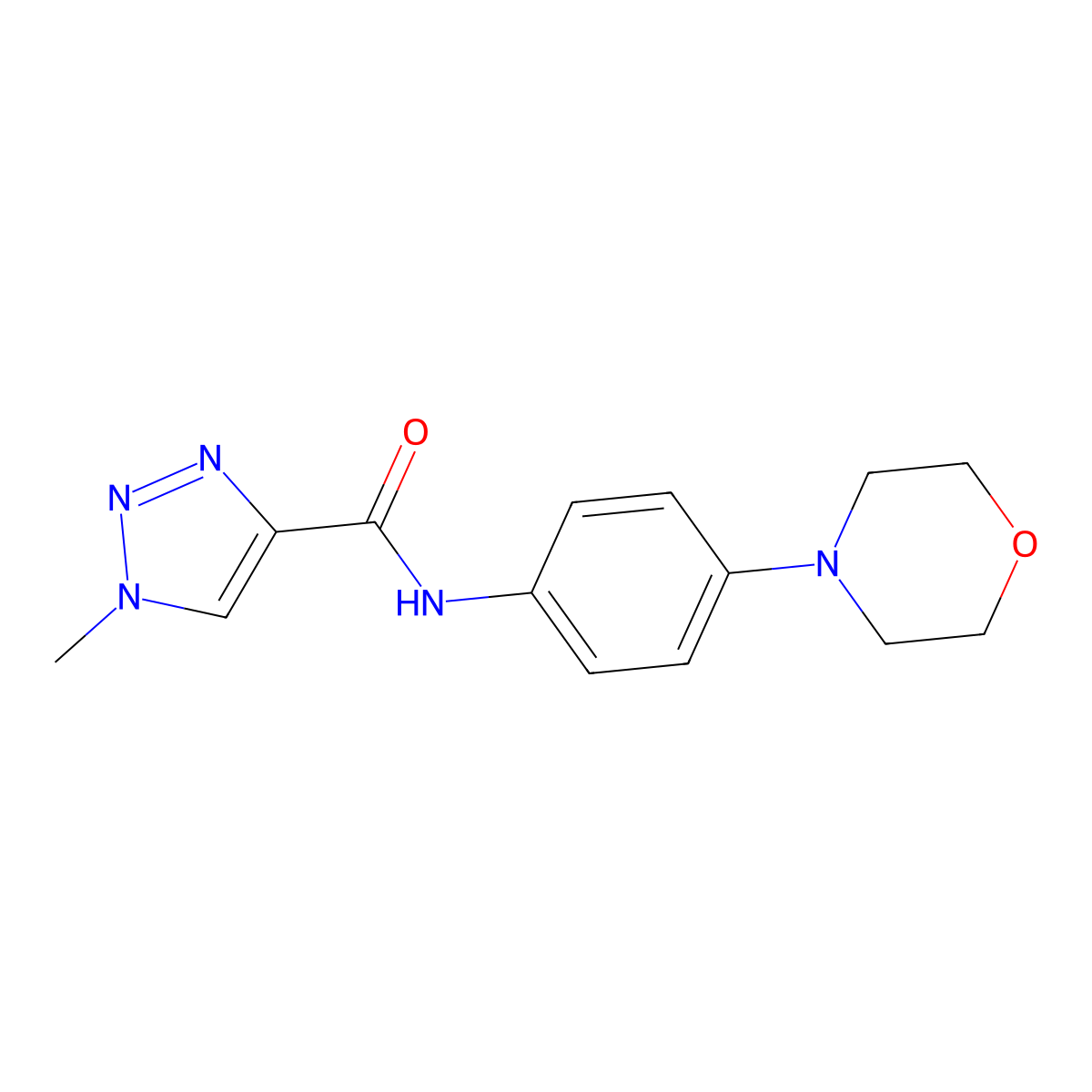 1-methyl-N-(4-morpholinophenyl)-1H-1,2,3-triazole-4-carboxamide molecular structure, CAS 1206993-31-8