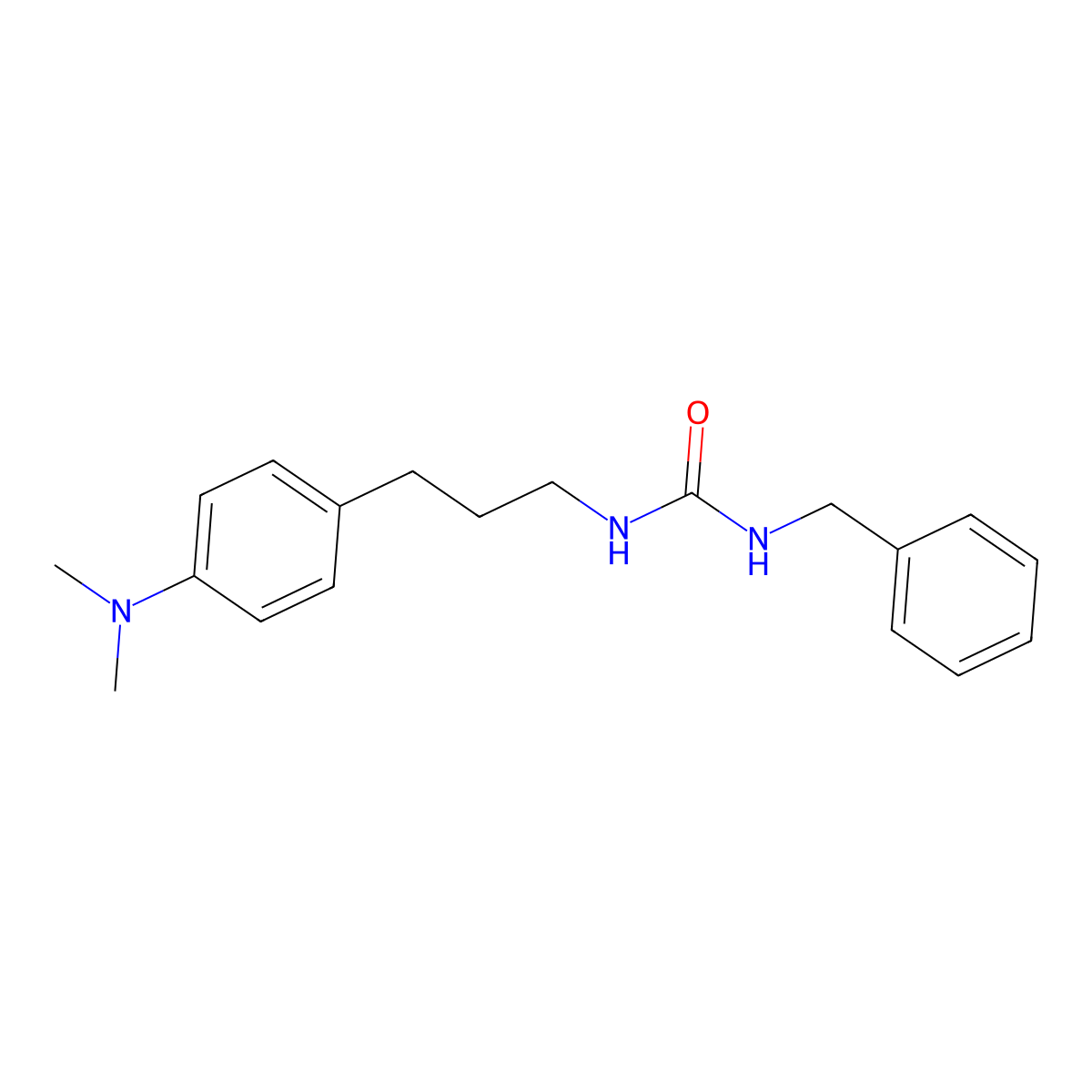 1-Benzyl-3-{3-[4-(dimethylamino)phenyl]propyl}urea molecular structure, CAS 1206993-66-9