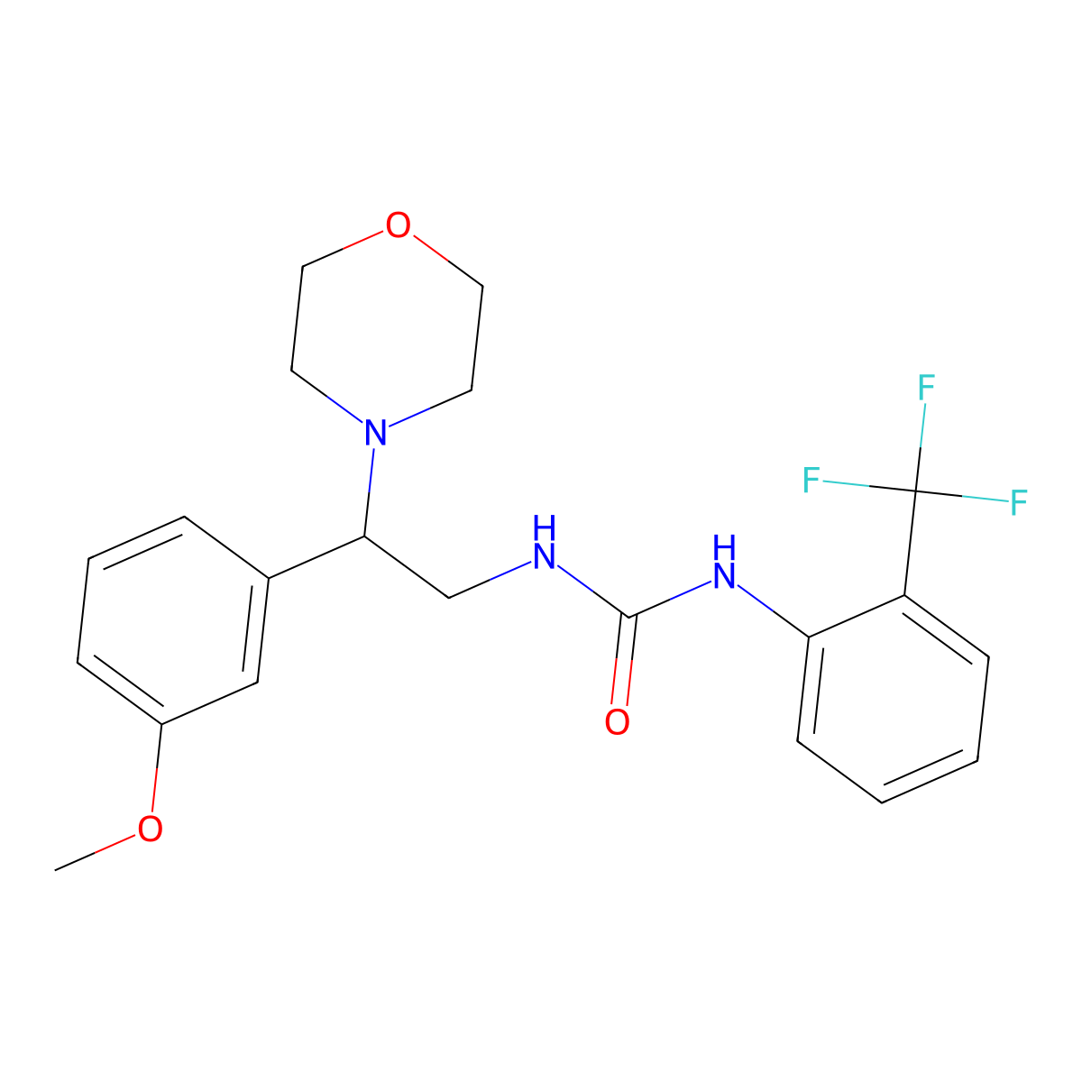 1-(2-(3-Methoxyphenyl)-2-morpholinoethyl)-3-(2-(trifluoromethyl)phenyl)urea molecular structure, CAS 1206994-29-7