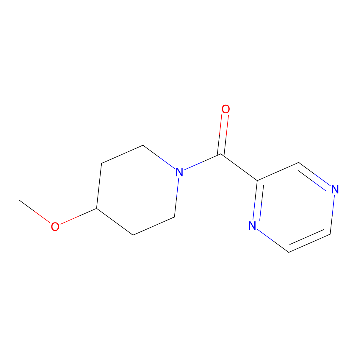 2-(4-Methoxypiperidine-1-carbonyl)pyrazine molecular structure, CAS 1206994-57-1
