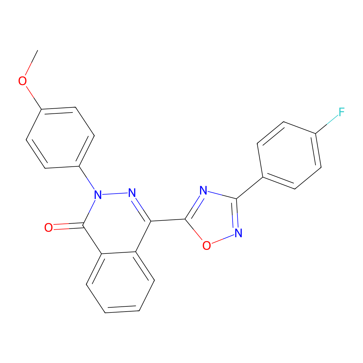 4-[3-(4-fluorophenyl)-1,2,4-oxadiazol-5-yl]-2-(4-methoxyphenyl)phthalazin-1(2H)-one molecular structure, CAS 1206994-95-7