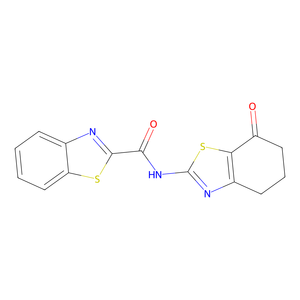 N-(7-oxo-4,5,6,7-tetrahydrobenzo[d]thiazol-2-yl)benzo[d]thiazole-2-carboxamide molecular structure, CAS 1206995-55-2