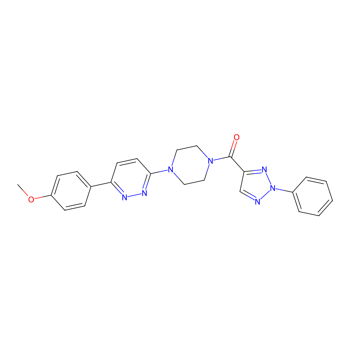 (4-(6-(4-methoxyphenyl)pyridazin-3-yl)piperazin-1-yl)(2-phenyl-2H-1,2,3-triazol-4-yl)methanone molecular structure, CAS 1206995-75-6