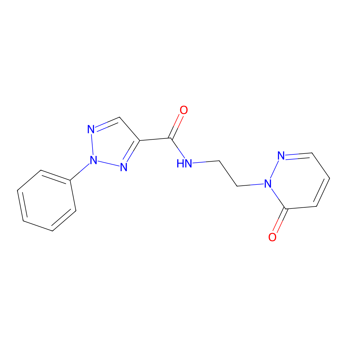 N-(2-(6-oxopyridazin-1(6H)-yl)ethyl)-2-phenyl-2H-1,2,3-triazole-4-carboxamide molecular structure, CAS 1206996-05-5