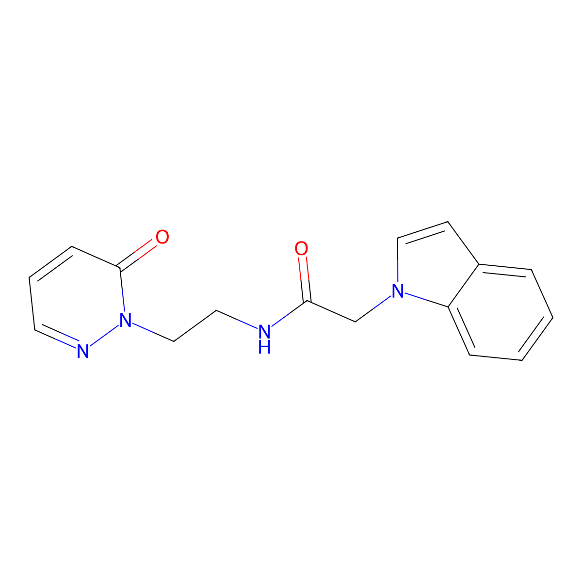 2-(1H-indol-1-yl)-N-(2-(6-oxopyridazin-1(6H)-yl)ethyl)acetamide molecular structure, CAS 1206996-07-7