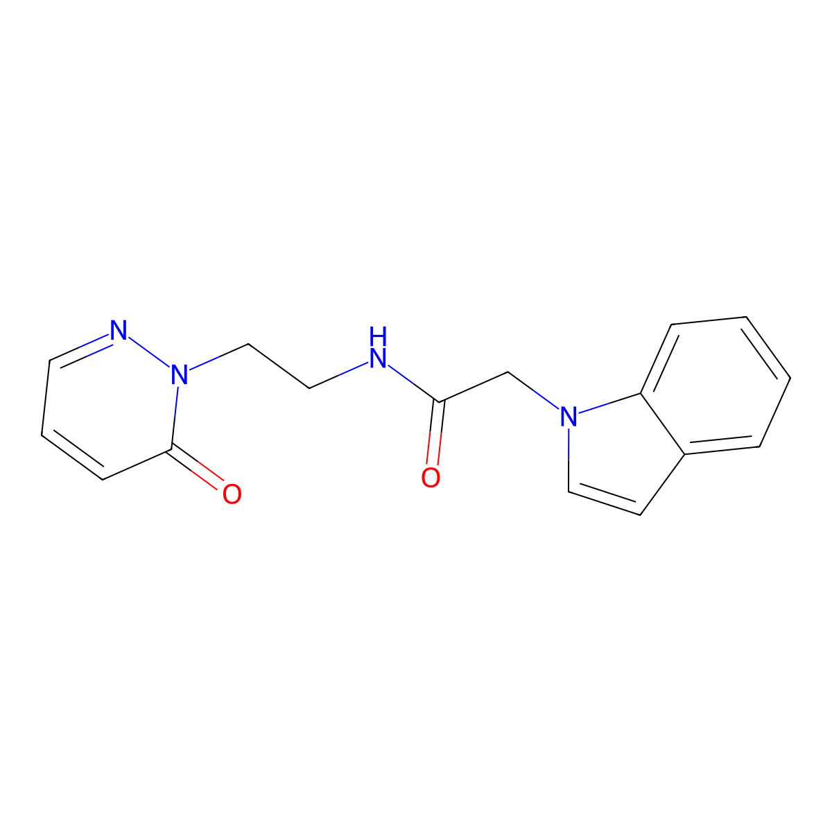 2-(1H-indol-1-yl)-N-(2-(6-oxopyridazin-1(6H)-yl)ethyl)acetamide molecular structure, CAS 1206996-07-7