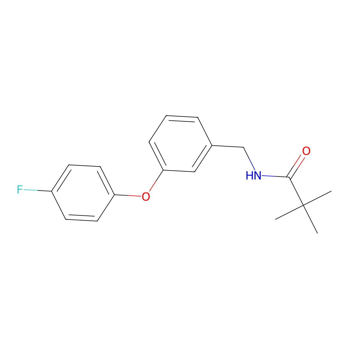 N-(3-(4-fluorophenoxy)benzyl)pivalamide molecular structure, CAS 1206996-29-3