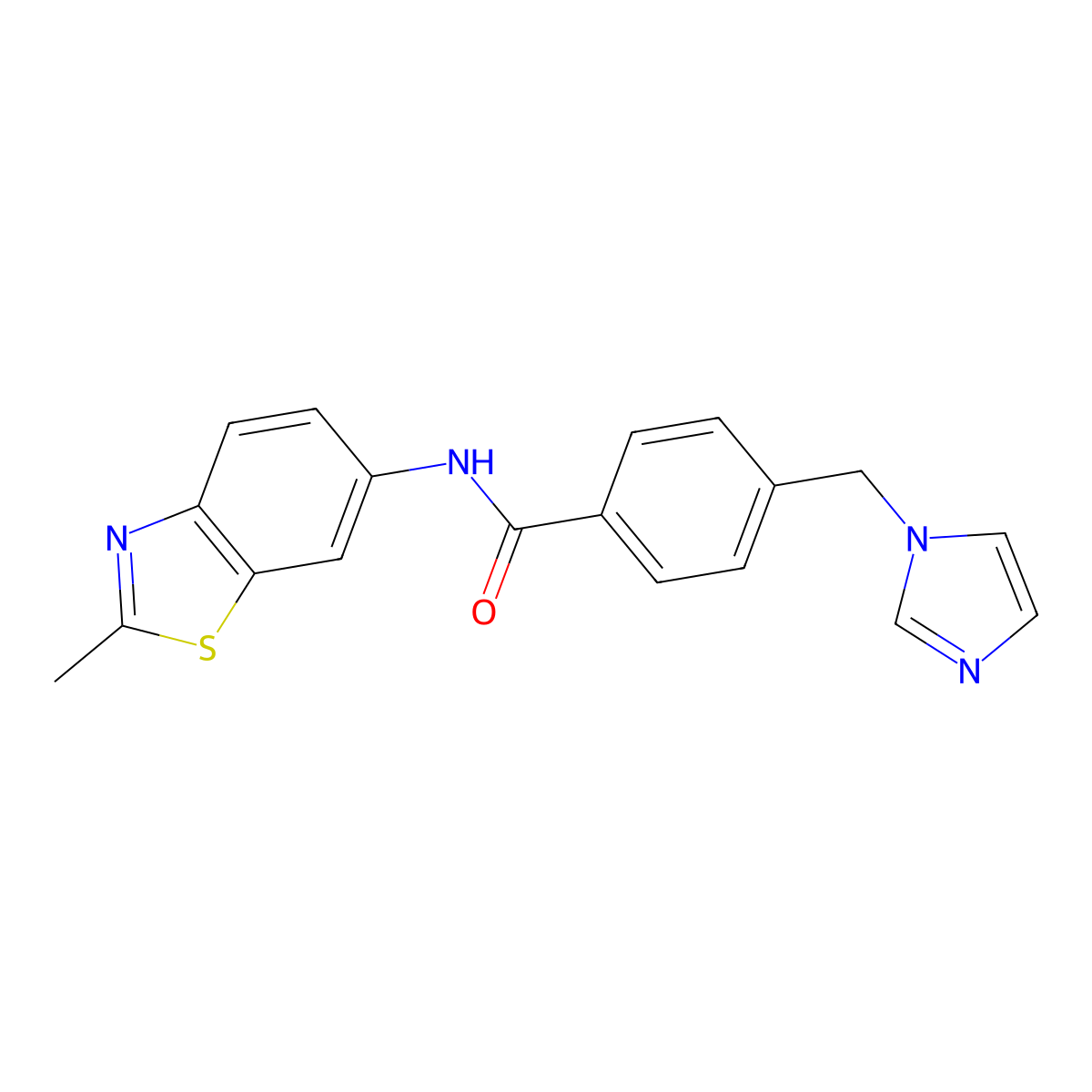 4-((1H-imidazol-1-yl)methyl)-N-(2-methylbenzo[d]thiazol-6-yl)benzamide molecular structure, CAS 1206996-45-3
