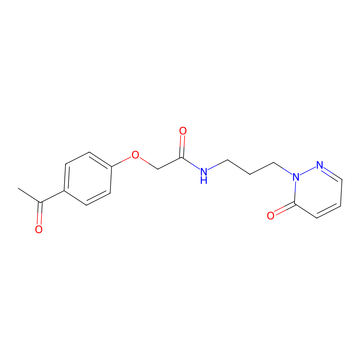 2-(4-acetylphenoxy)-N-(3-(6-oxopyridazin-1(6H)-yl)propyl)acetamide molecular structure, CAS 1206997-13-8